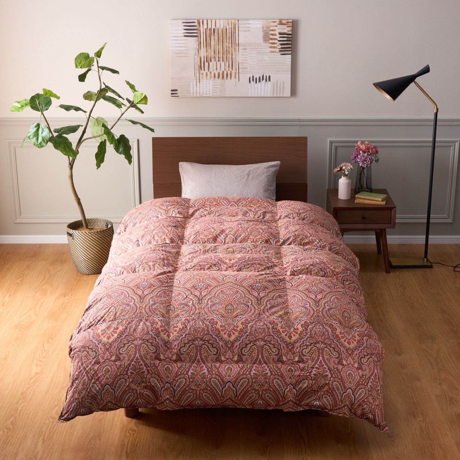 西川 驚異のダウンパワー４００ 厳選フランス バーバリーダウン９３％ 防ダニ＆綿１００％生地 羽毛掛けふとん ＜ダブル＞