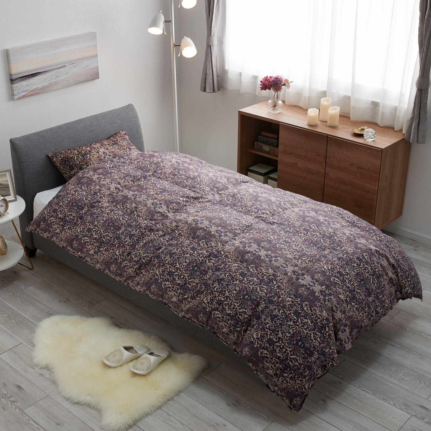 西川　最高峰の暖かさ！ 厳選ハンガリー産 羽毛の王様 マザーグースダウン９５％ 防ダニ＆綿１００％サテン 羽毛掛けふとん ＜シングル＞