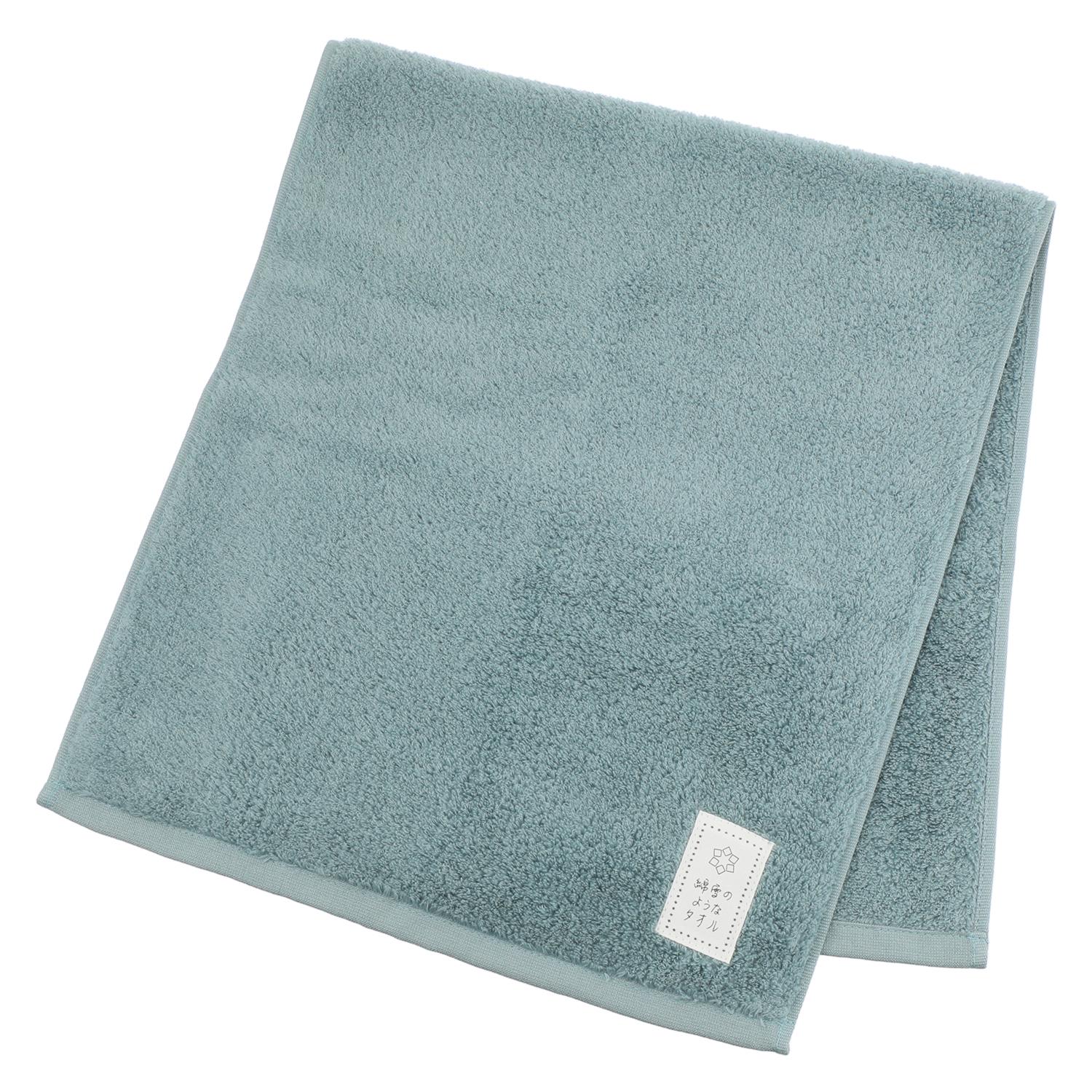 軽くてふわふわ♪ 無撚糸で作った 綿雪のようなタオル ベルベットカラー ＜フェイスタオル５枚＆タオルチーフ１枚組＞