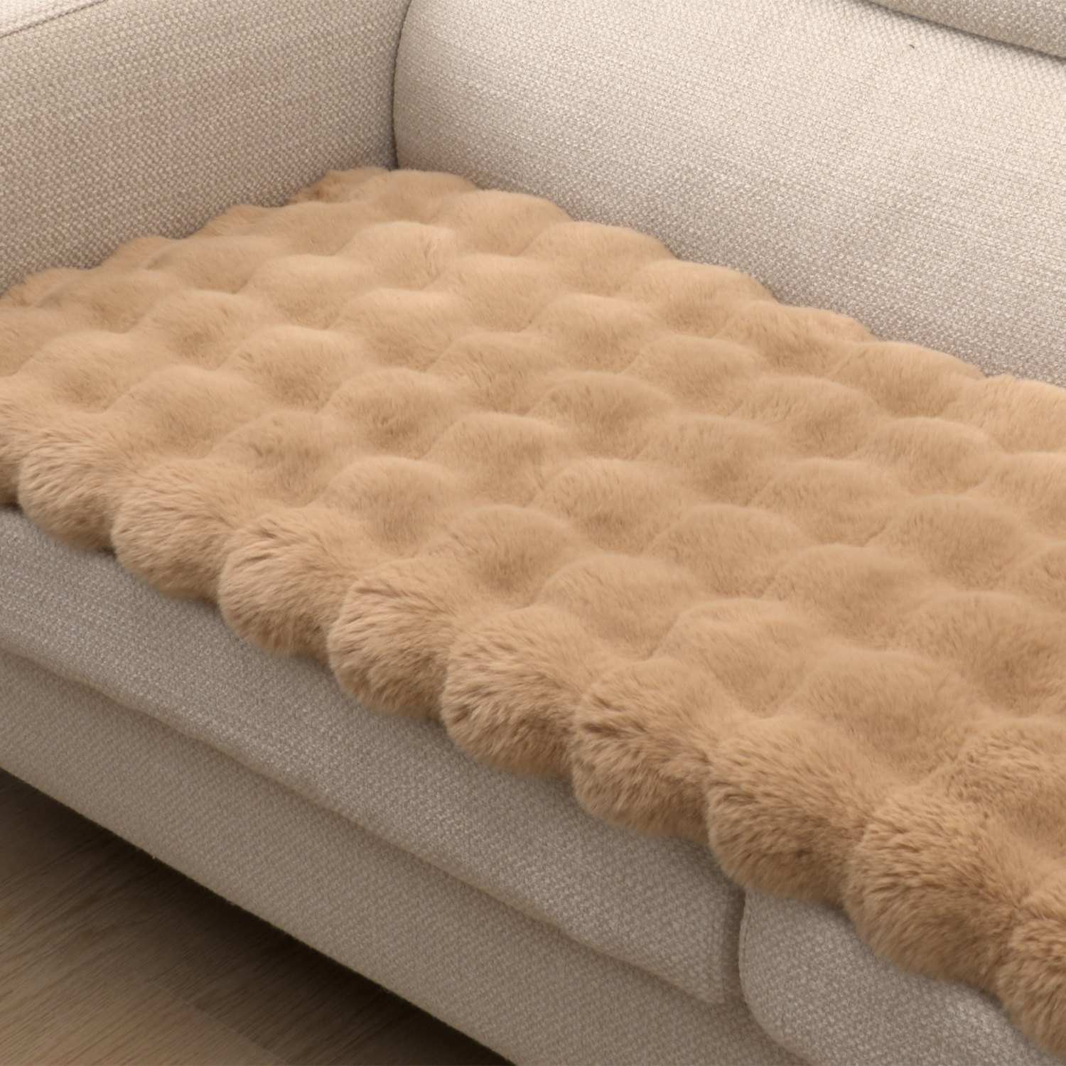 ソファーの座面に敷いて 快適な座り心地復活！ なめらかふわふわ ファータッチ 復活ソファーシート ＜３人掛用＞