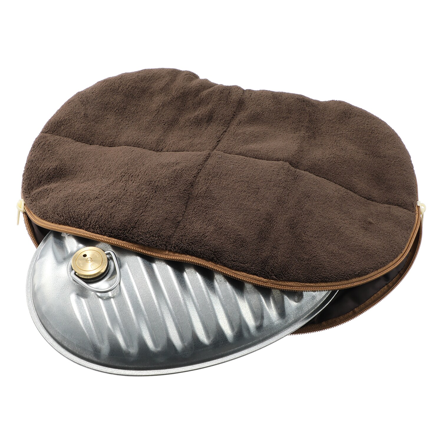 マルカ 大正１２年の創業 約１００年の歴史 老舗メーカーの 「こだわり×進化」の 金属湯たんぽ　２．５Ｌ ファスナー収納袋セット