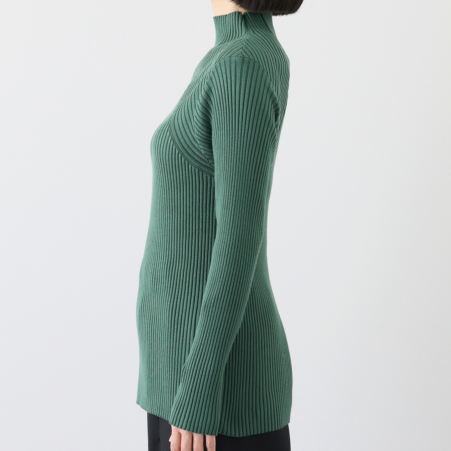 コモエリークローゼット アシンメトリーカット ニットプルオーバー