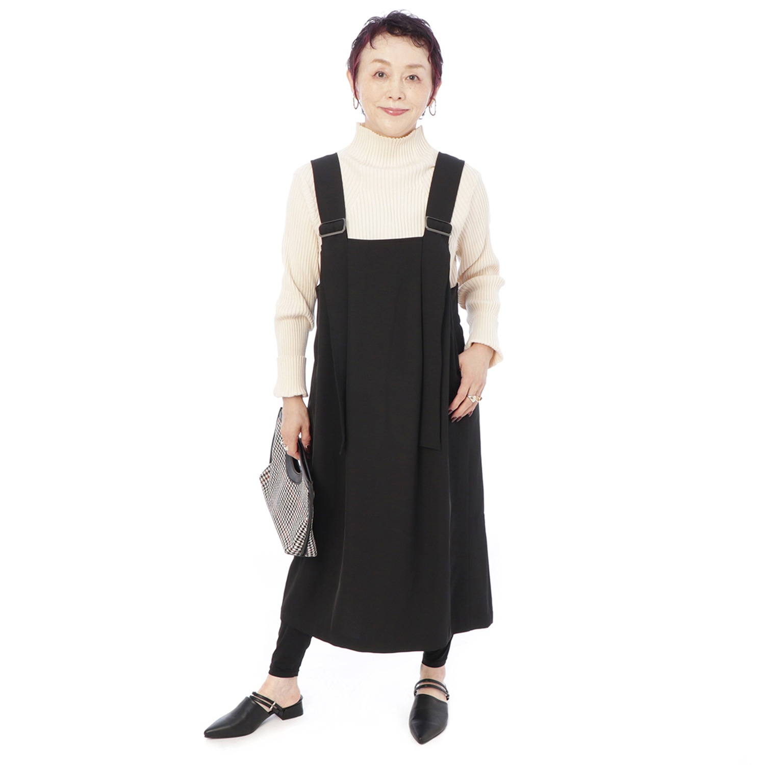 コモエリークローゼット アシンメトリーカット ニットプルオーバー