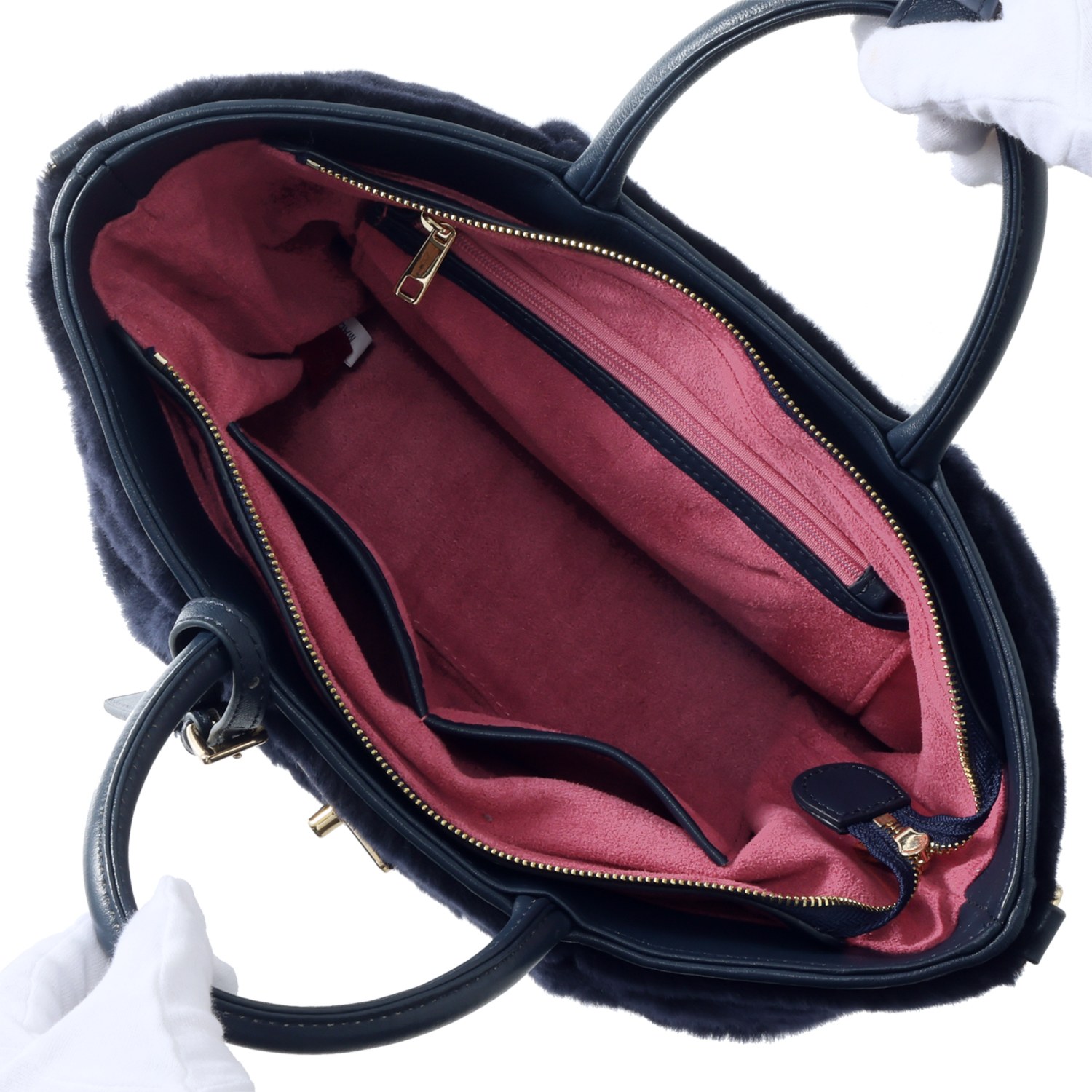 ペレリールッソ インペルサ社製 メリノライトムートン ３ウェイハンドバッグ