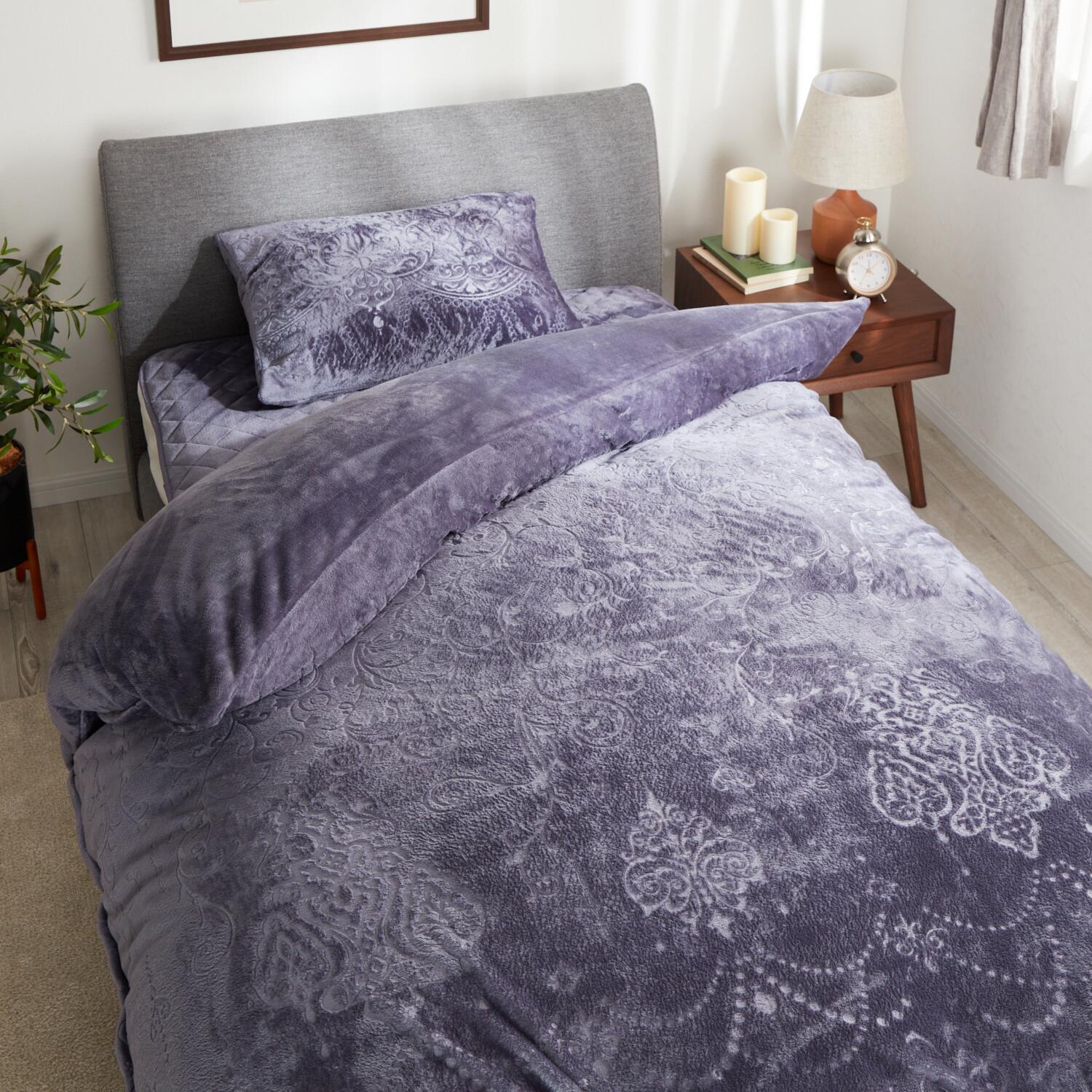 西川 毛布とカバーが一体化！ とろける極上ファータッチ あったか吸湿発熱 ウォームラヴ 掛けふとんカバー ＜シングル＞