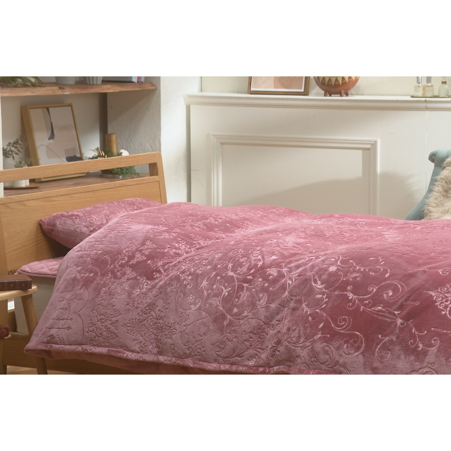 西川 毛布とカバーが一体化！ とろける極上ファータッチ あったか吸湿発熱 ウォームラヴ 掛けふとんカバー ＜シングル＞