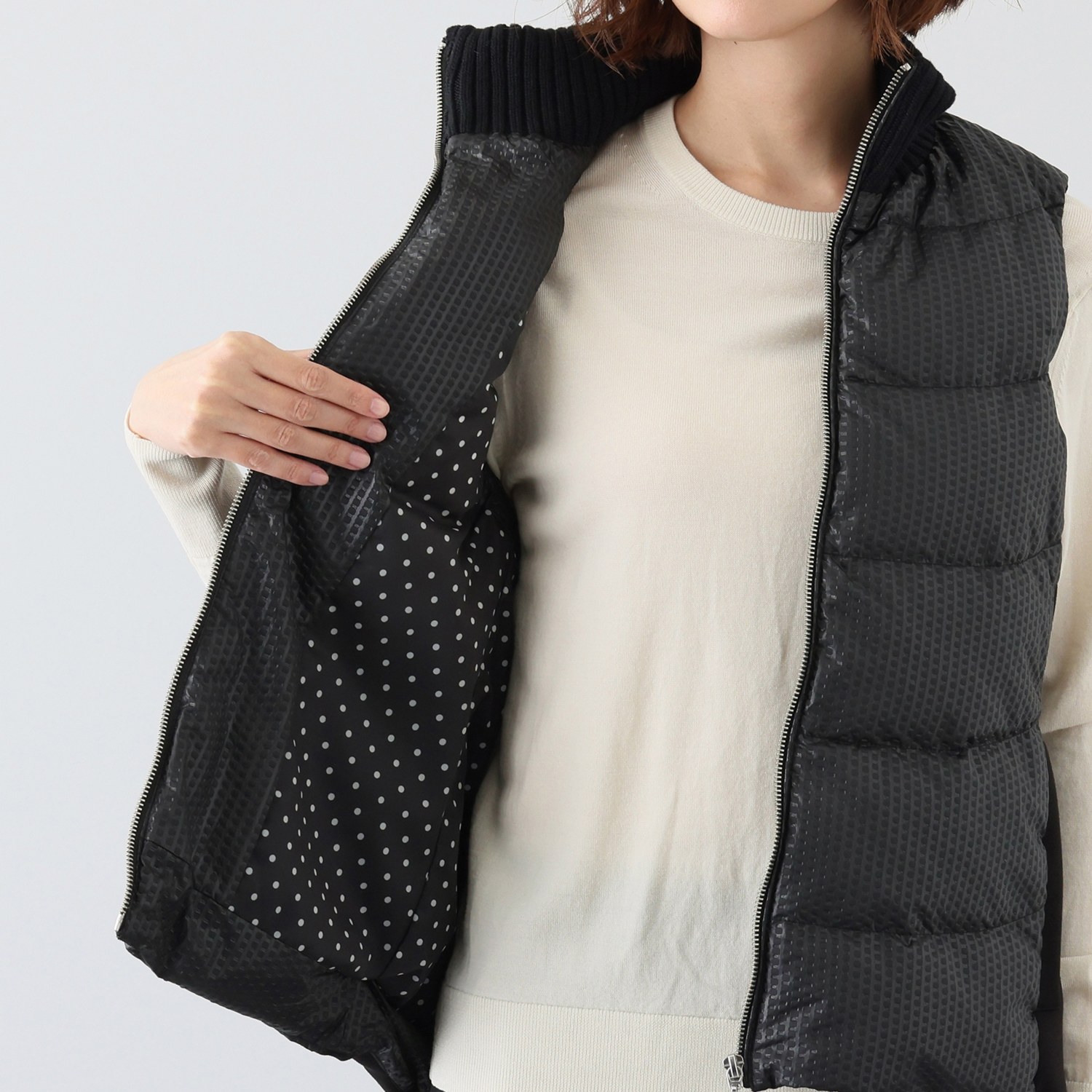 アリュメット ドッキングデザイン ダウンベスト