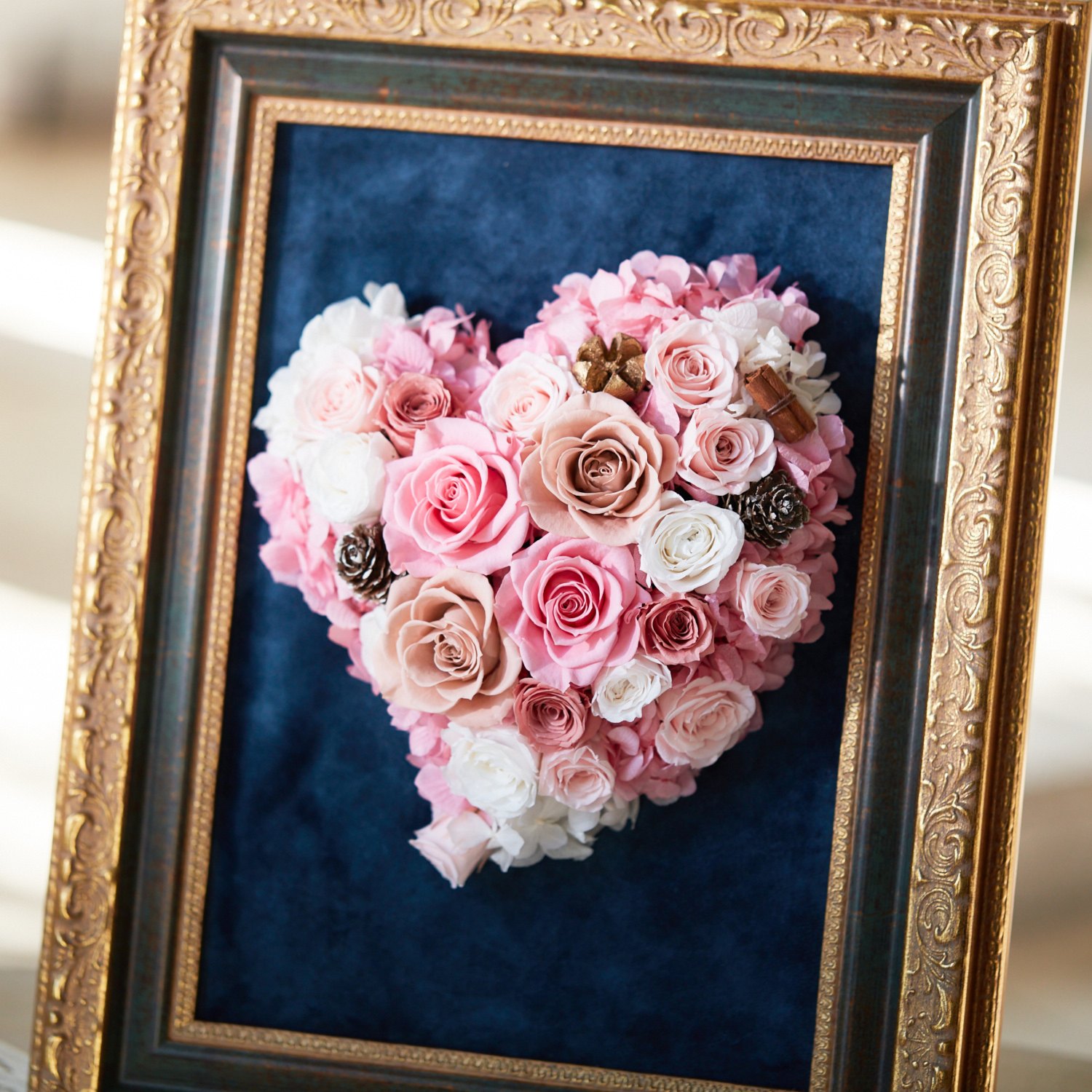 ＧＩＮＺＡ ＳＯＢＩ　ＦＬＯＷＥＲＳ プリザーブドフラワー フレーム “ミルタンドレス”