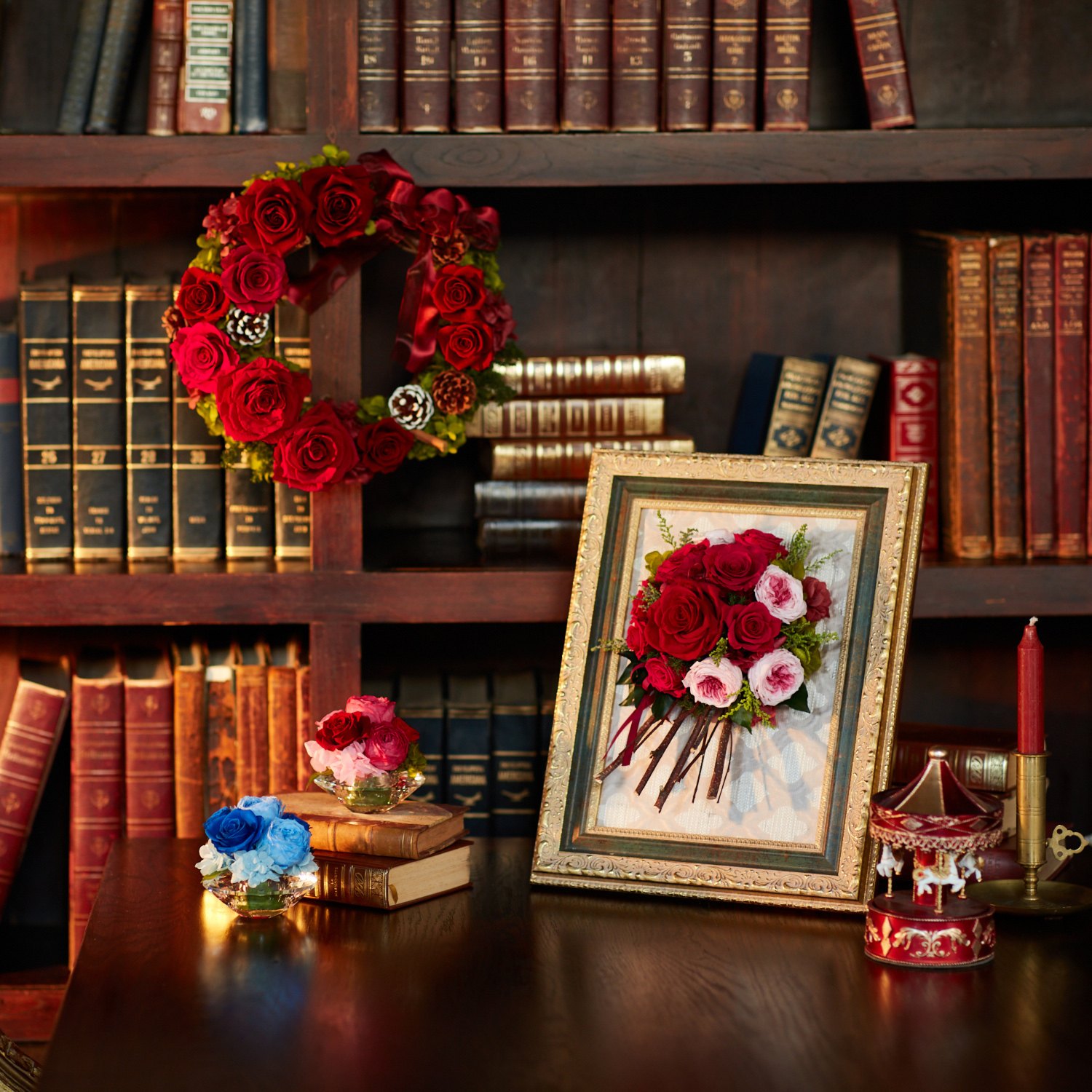 ＧＩＮＺＡ ＳＯＢＩ　ＦＬＯＷＥＲＳ プリザーブドフラワー フレーム “ミルタンドレス”