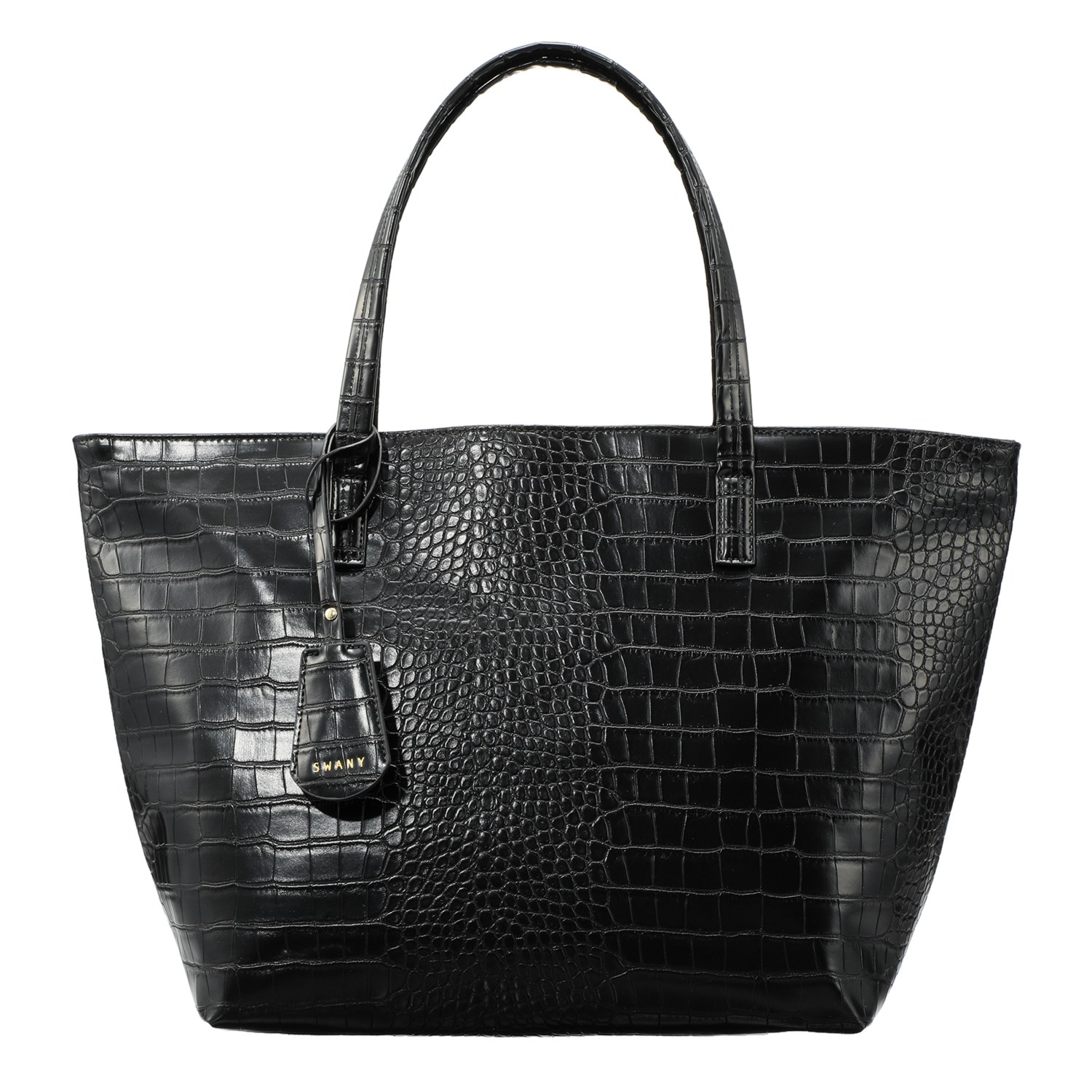 スワニー クロコダイル型押し サブバッグ
