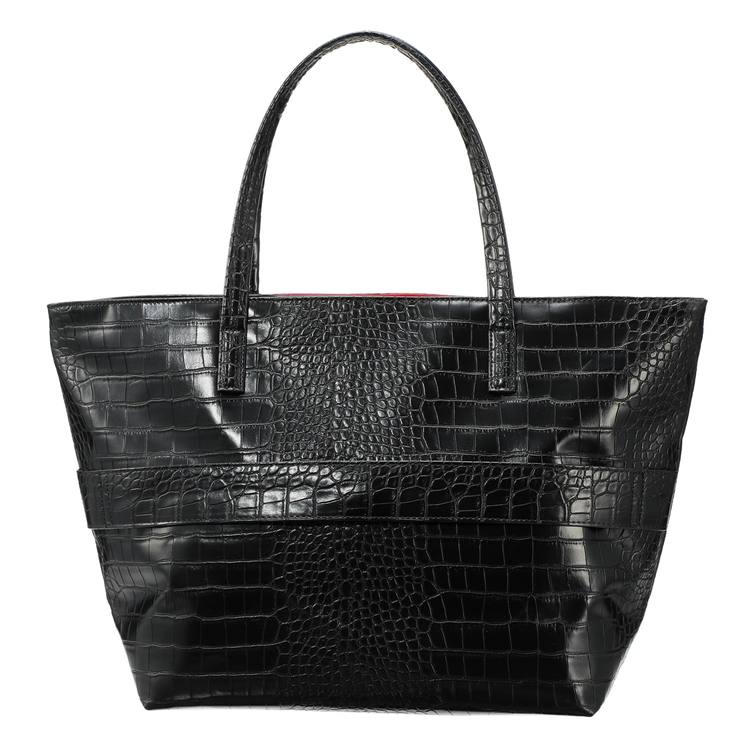 スワニー クロコダイル型押し サブバッグ