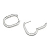 ラフィナリスタ サージカルステンレス オーバルデザイン 中折れフープピアス