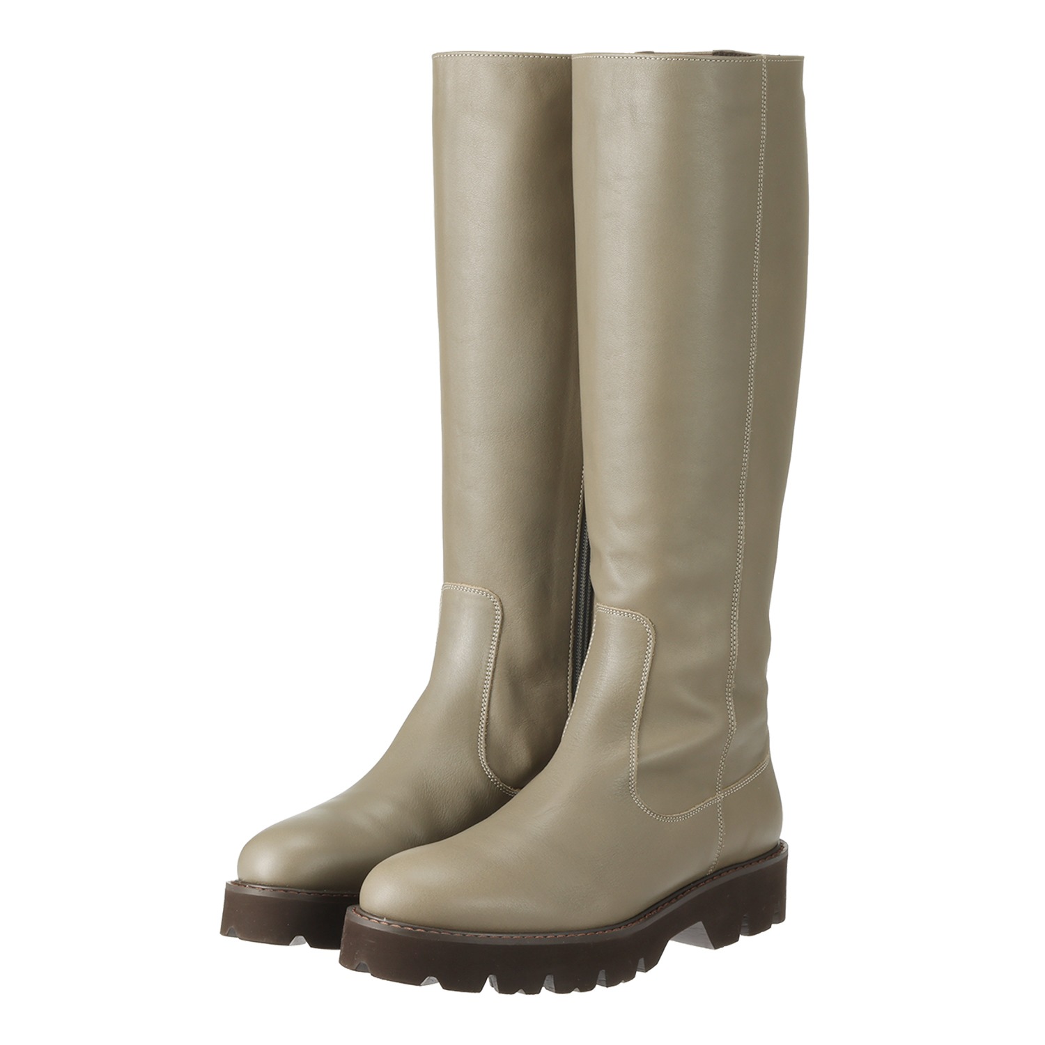 卑弥呼 はっ水　牛革 トラックソール ロングブーツ