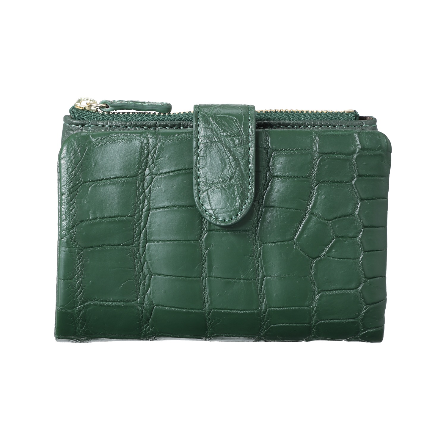 アルムコ マットクロコダイル 多機能二つ折り財布