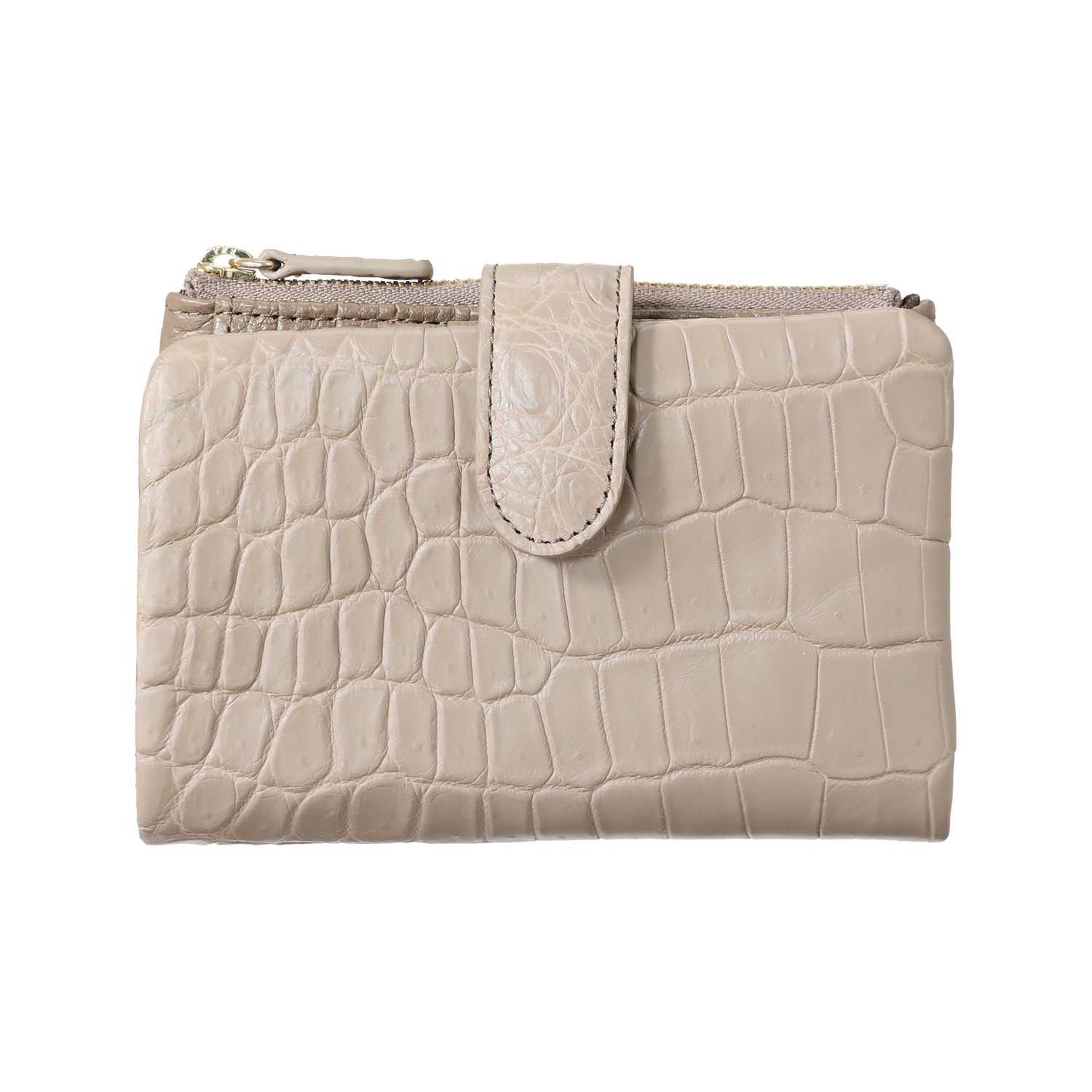 アルムコ マットクロコダイル 多機能二つ折り財布