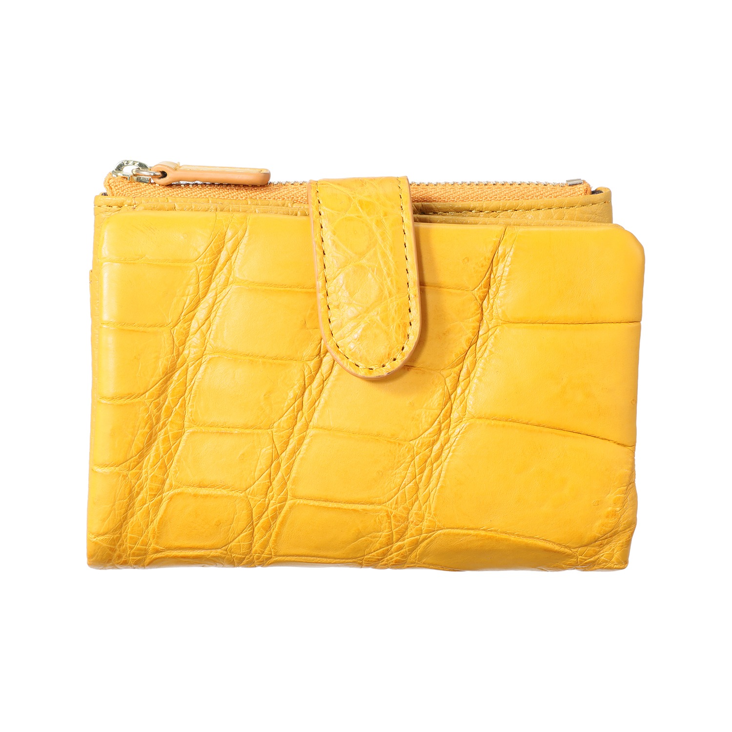 アルムコ マットクロコダイル 多機能二つ折り財布