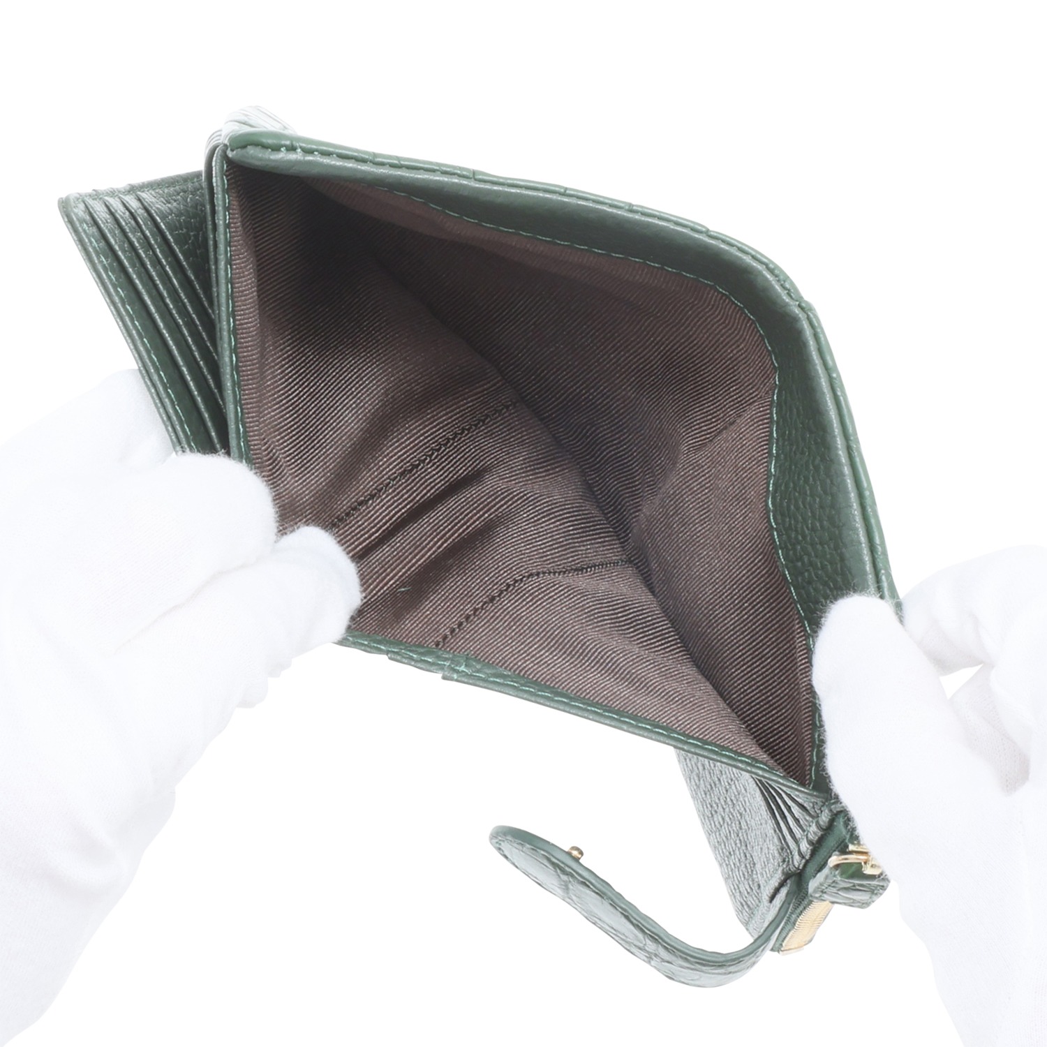 アルムコ マットクロコダイル 多機能二つ折り財布