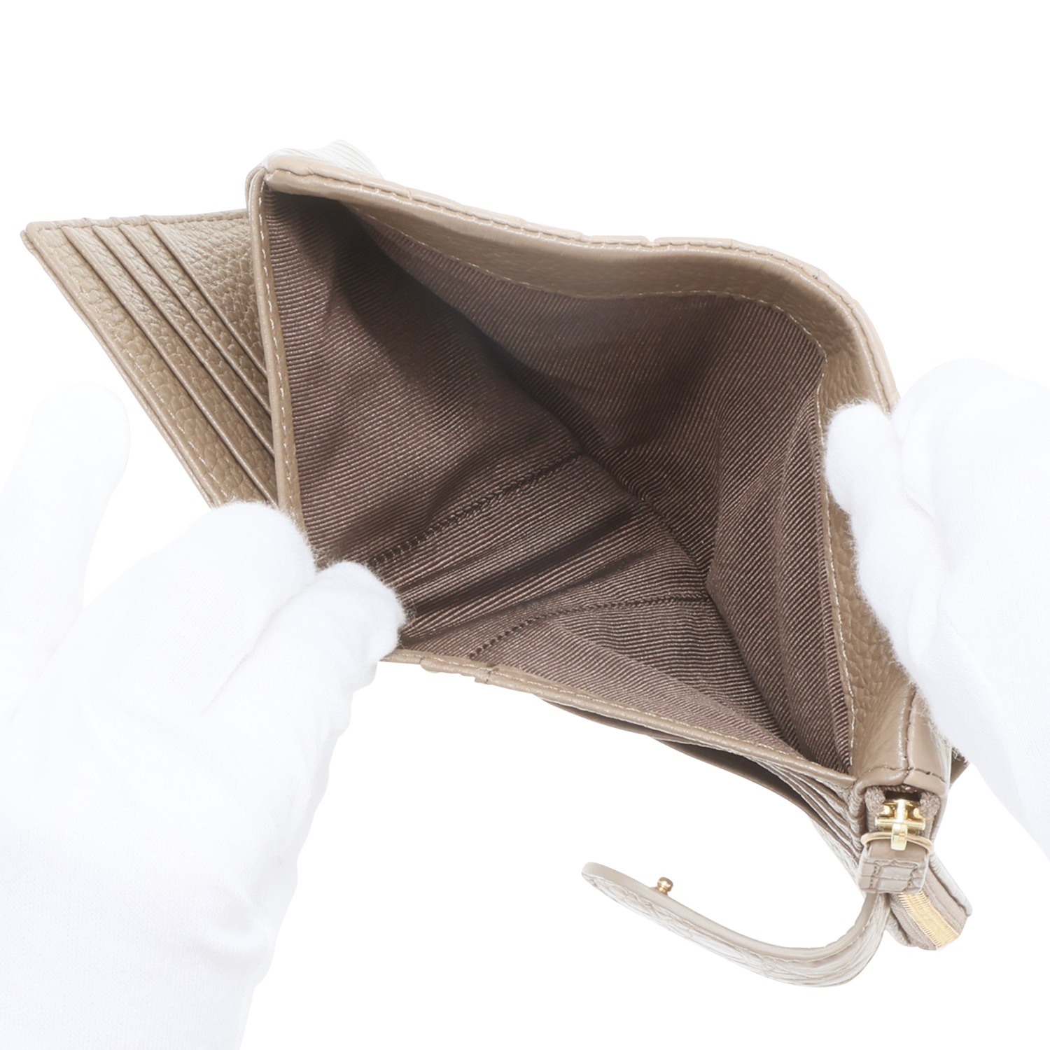 アルムコ マットクロコダイル 多機能二つ折り財布