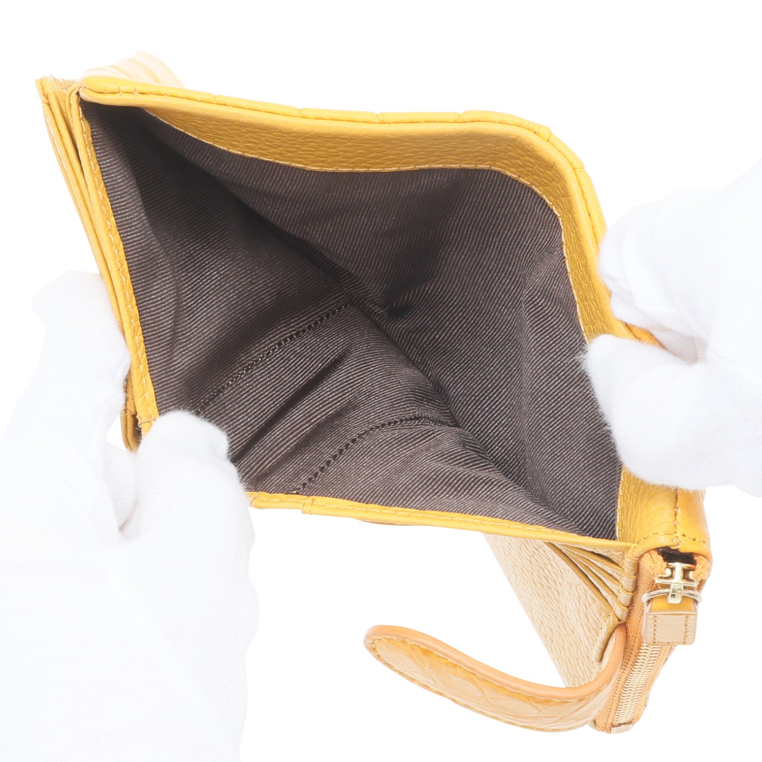 アルムコ マットクロコダイル 多機能二つ折り財布