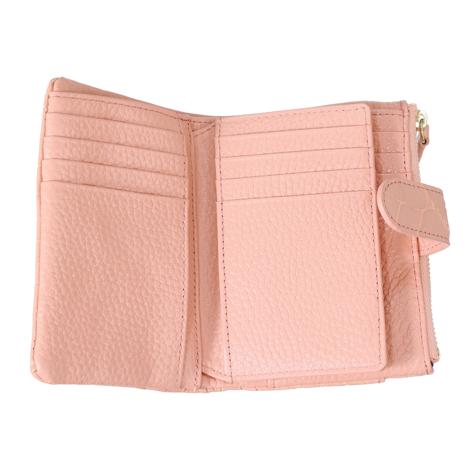 アルムコ マットクロコダイル 多機能二つ折り財布