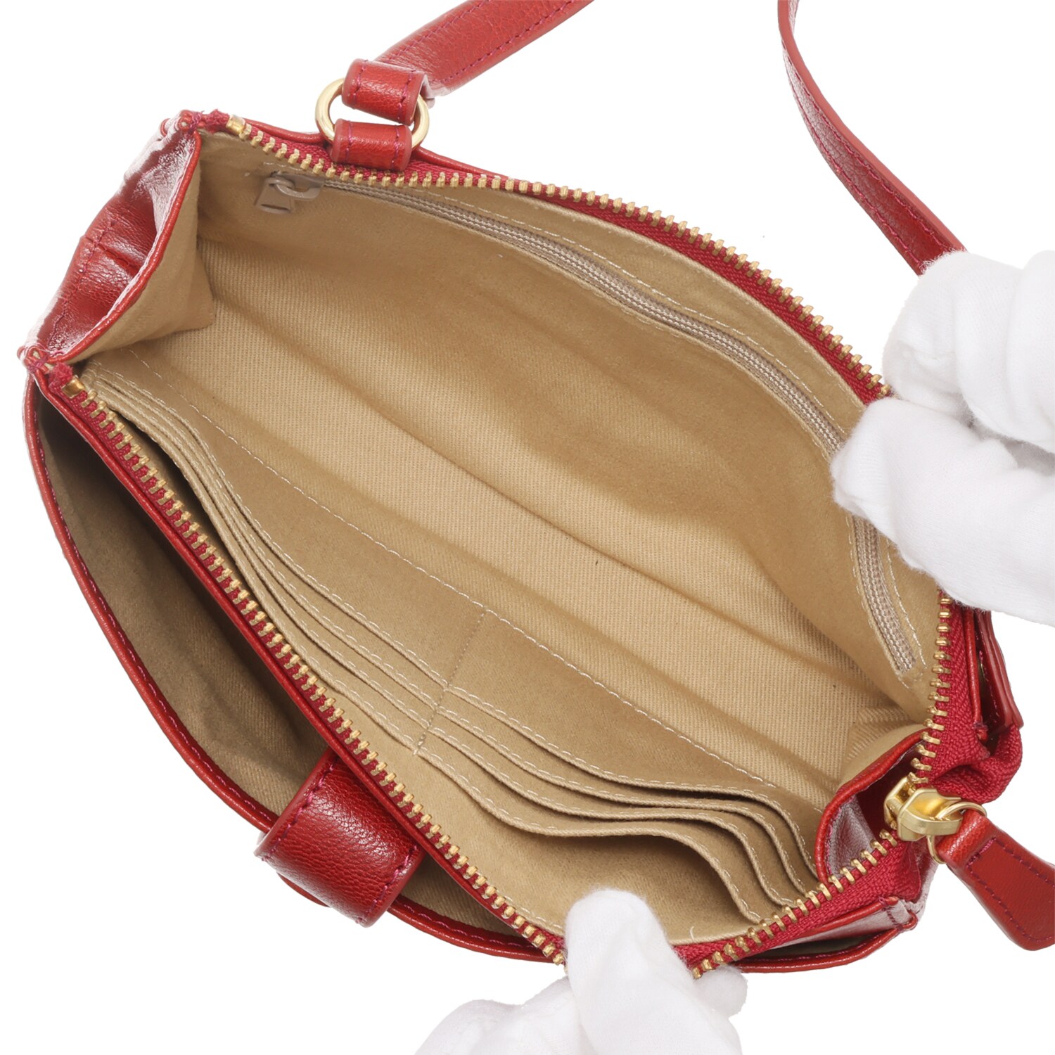 ズッケロ ゴートレザー スマホショルダーバッグ