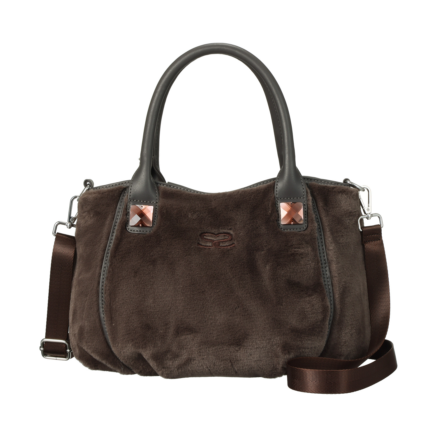 サボイ ビジューアクセント ２ウェイハンドバッグ