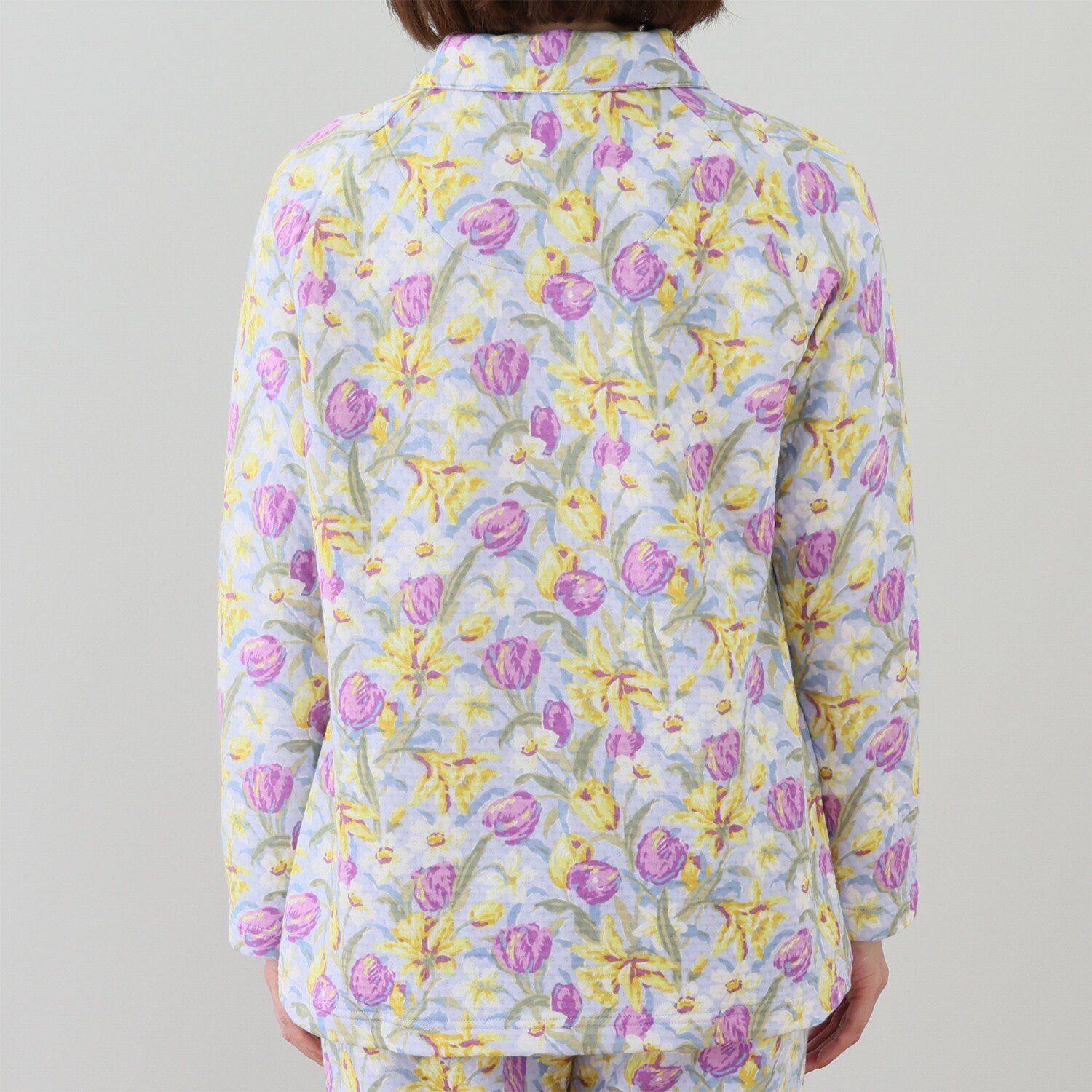 ローラアシュレイ コットン１００％ 中わたニットキルト パジャマ