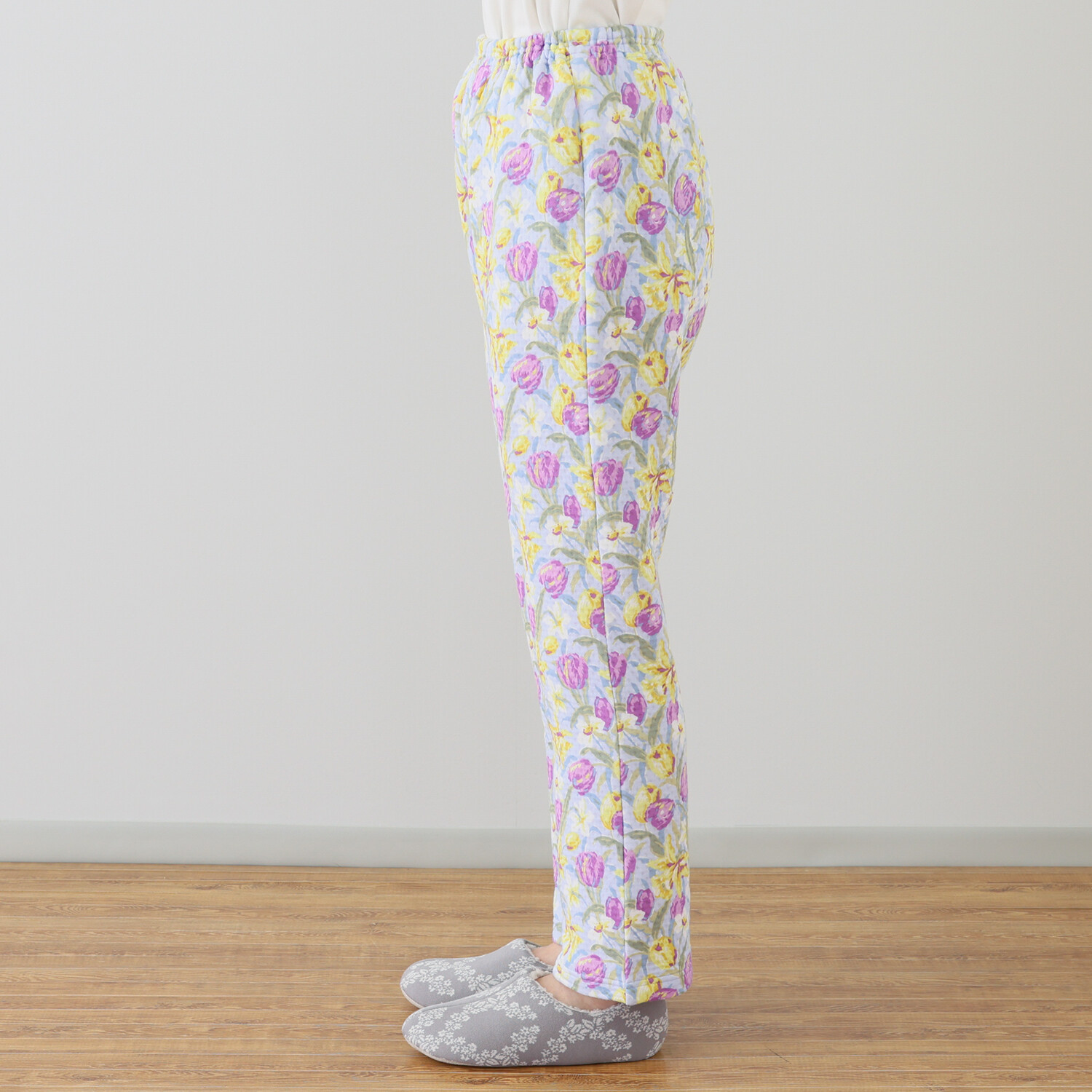 ローラアシュレイ コットン１００％ 中わたニットキルト パジャマ