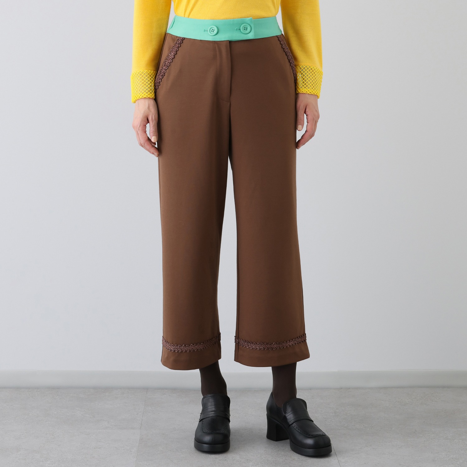 エムジェイアール　バイ マチコ　ジント　ロンドン 配色ポイント パンツ