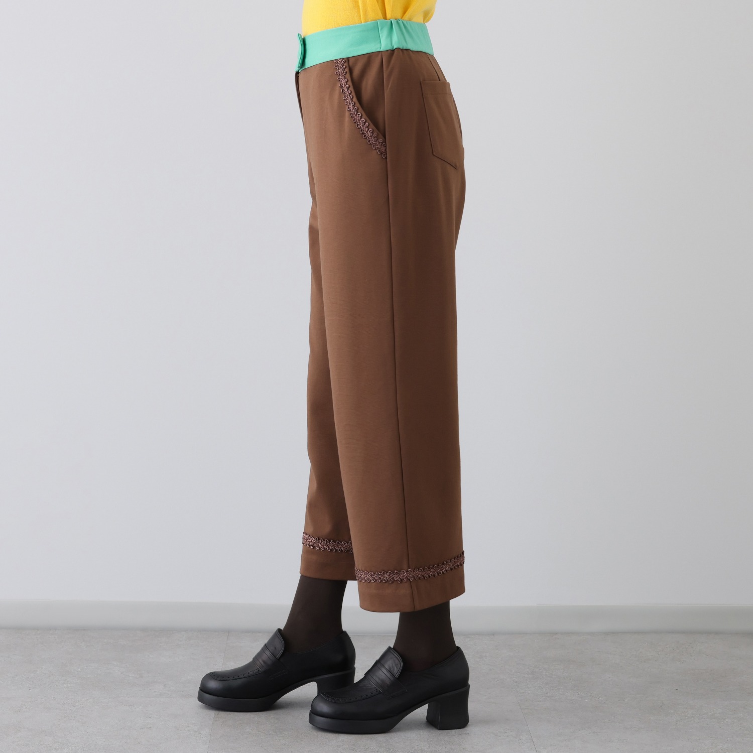 エムジェイアール　バイ マチコ　ジント　ロンドン 配色ポイント パンツ