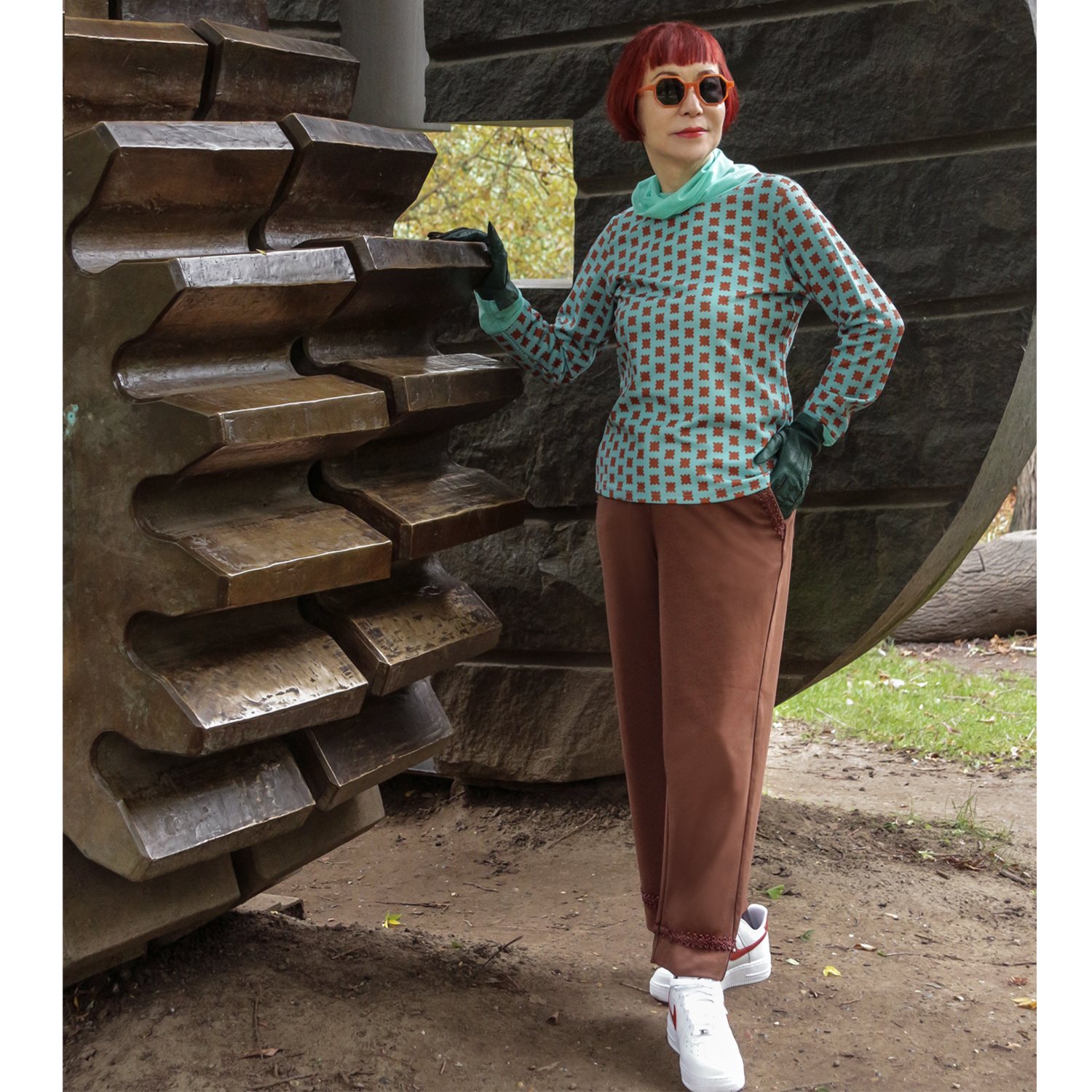 エムジェイアール　バイ マチコ　ジント　ロンドン 配色ポイント パンツ