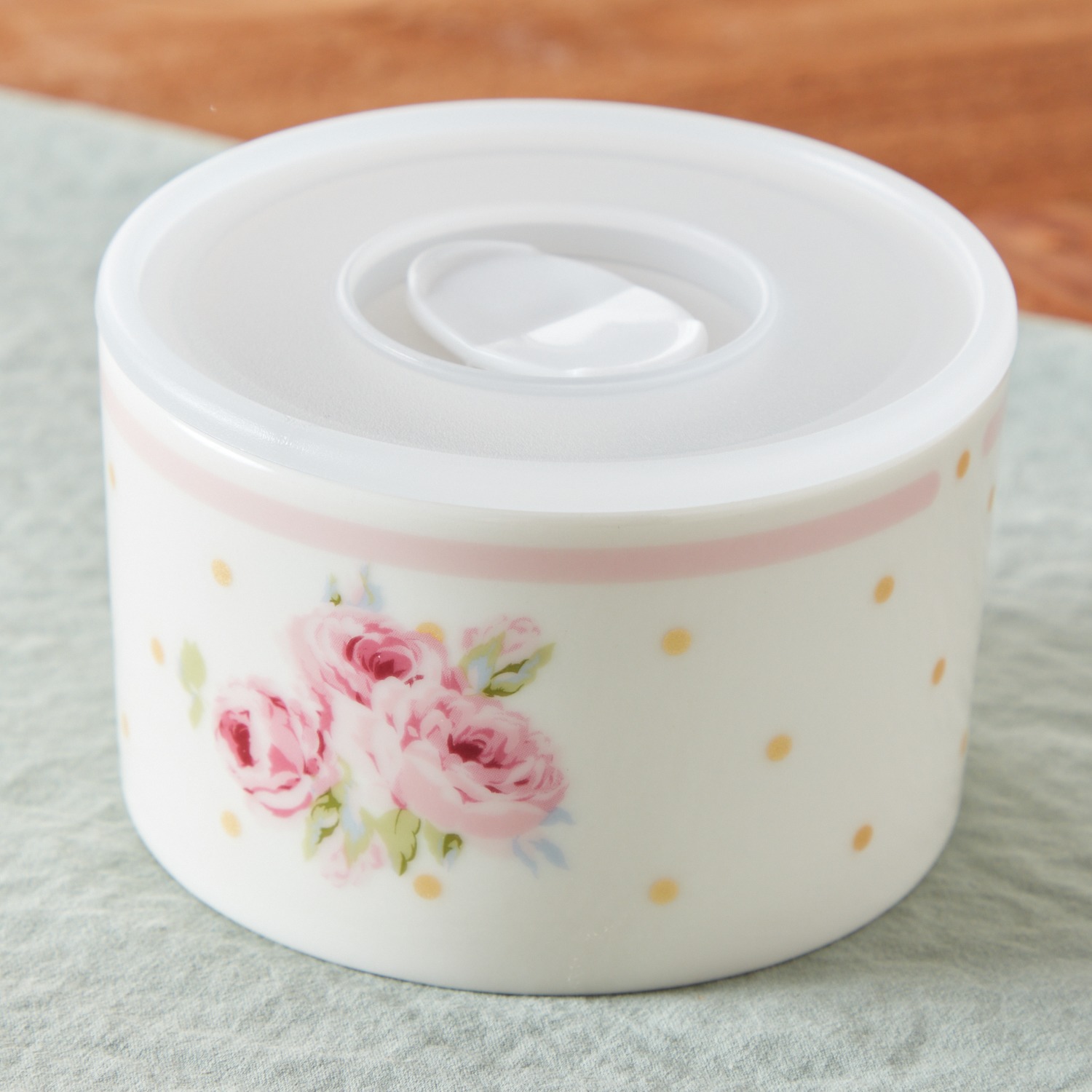 ローラアシュレイ レンジパック４個セット “ポルカドット 　クチュールローズ”