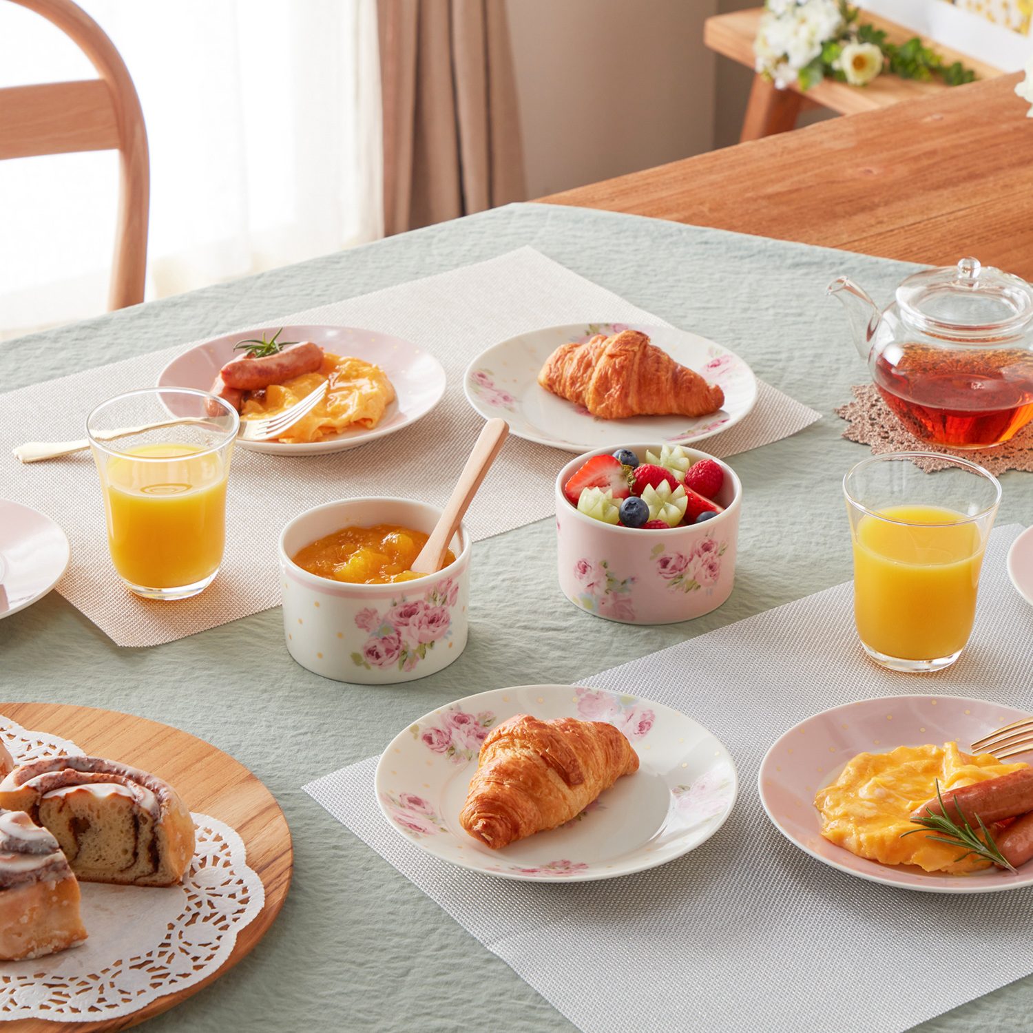 ローラアシュレイ レンジパック４個セット “ポルカドット 　クチュールローズ”