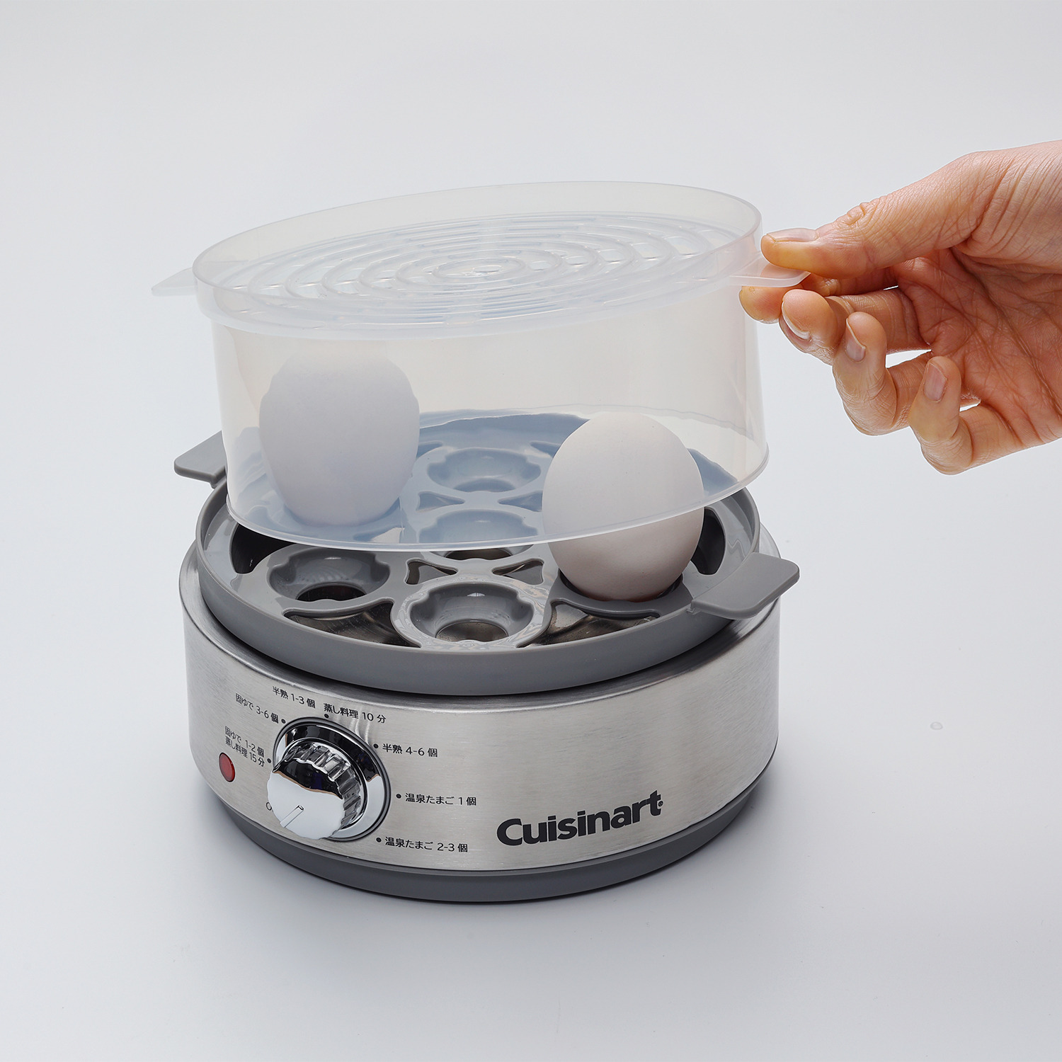 クイジナート ゆで卵と蒸し料理 ２段調理で楽しさ広がる！ クッキングスチーマー ＣＥＣ−２０Ｊ