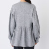 シルバーミントシュガー まるでニットなカットソー バルーンスリーブ＆ フレアーペプラム ゆったりチュニック