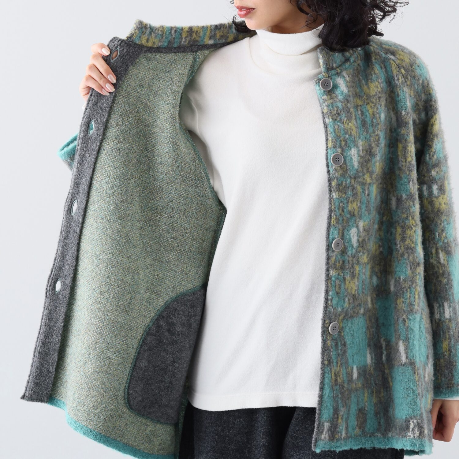 フィルファーレ ジャガード起毛 ジャケット