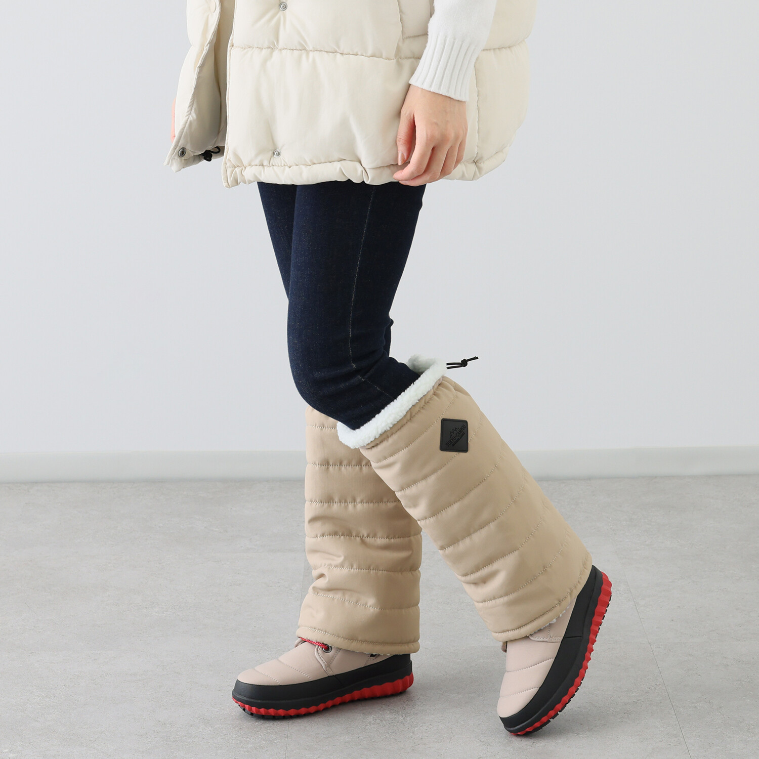 トーキョーキャンプゴー 寒い冬の必需品 ナイロンボアフリース レッグウォーマー