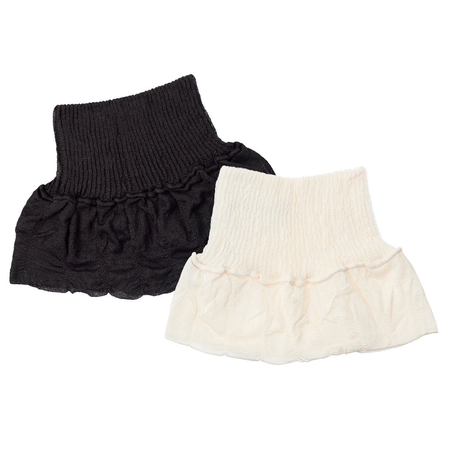 首回りをカバーして ぽかぽか！ 日本製 しっとり シルクネックカバー ２色セット 