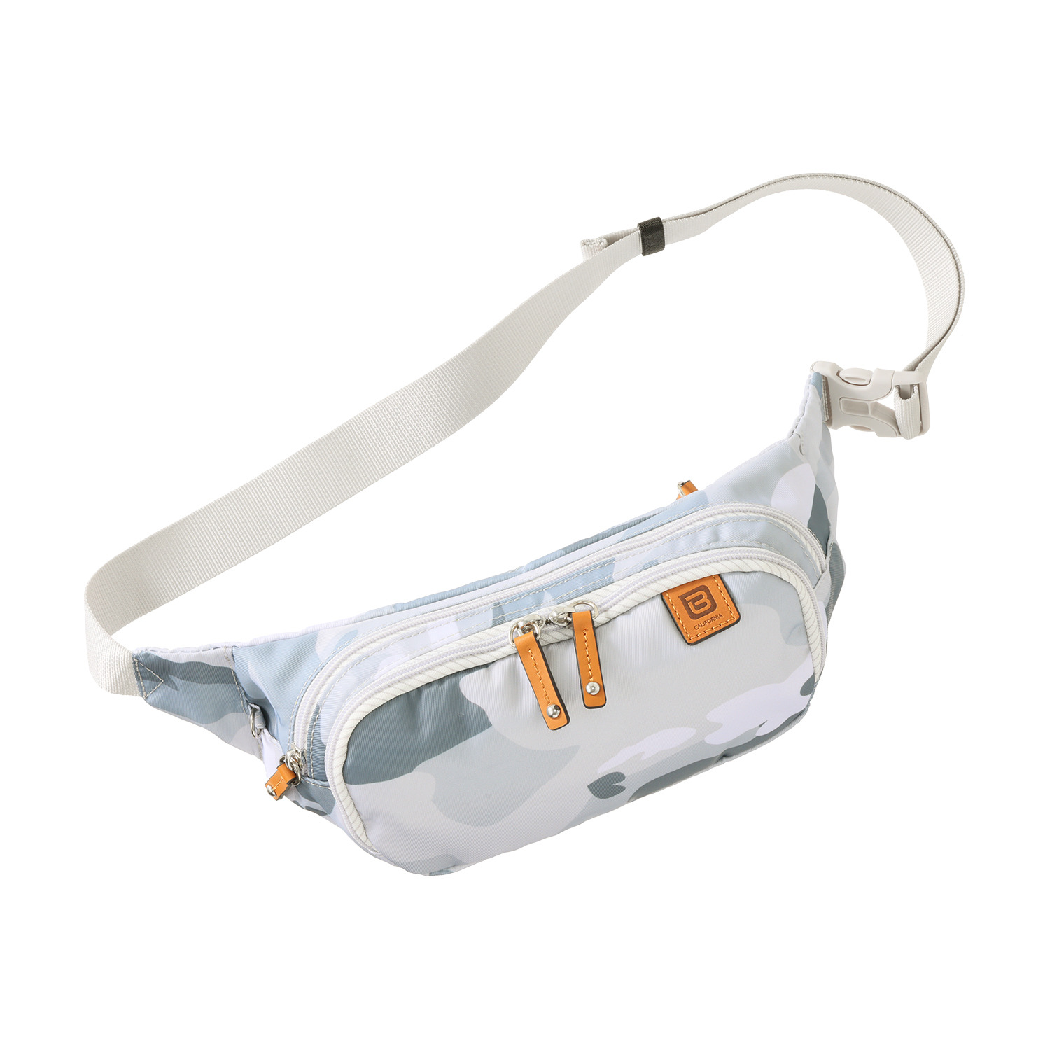 ビサイユ はっ水 レザーアクセント ウエストボディーバッグ