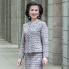 クリス・セリーン ミックスツイード フラワーレースアクセント エレガントジャケット