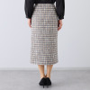 クリス・セリーン ミックスツイード ロングタイト エレガントスカート
