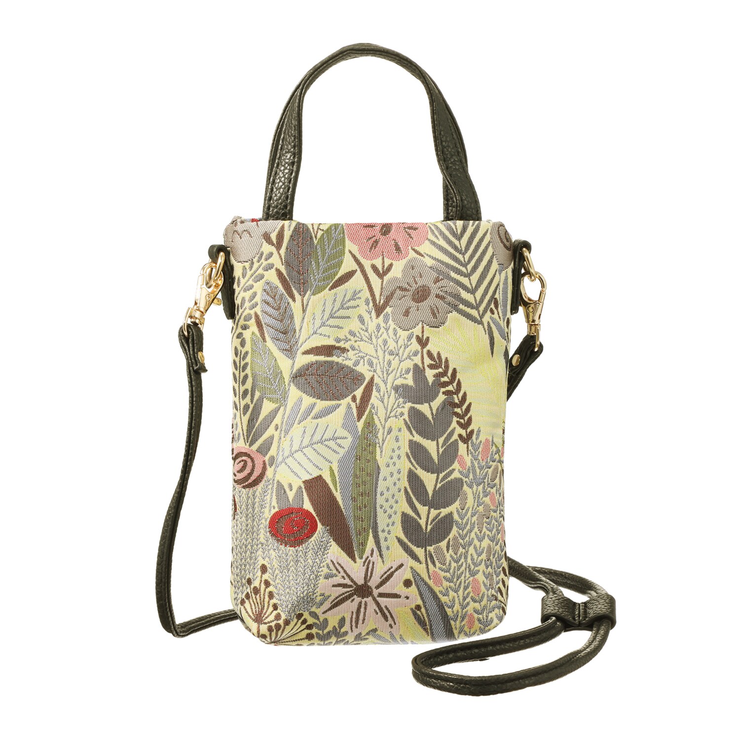 ラルジュ ボタニカルジャガード スマホショルダーバッグ