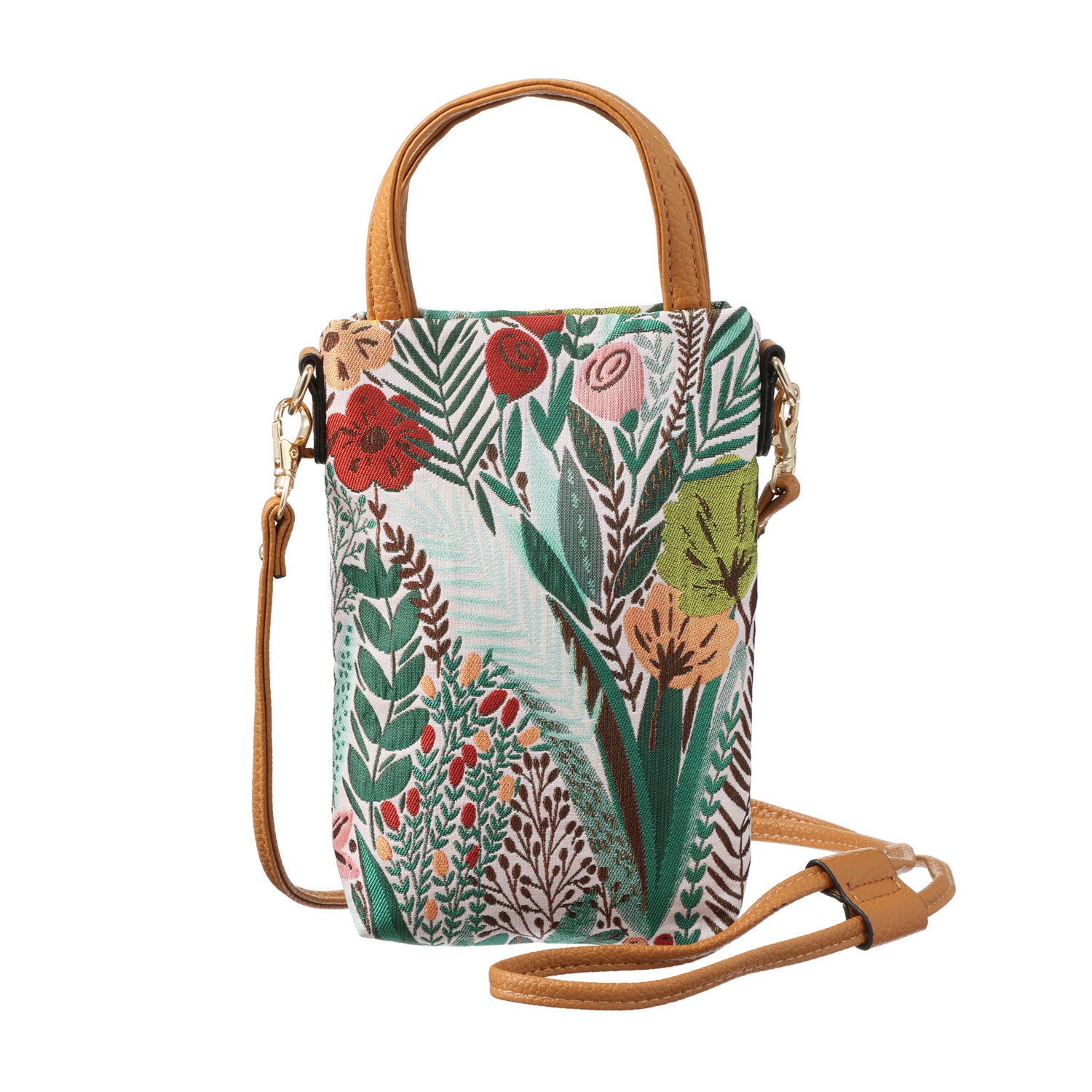 ラルジュ ボタニカルジャガード スマホショルダーバッグ