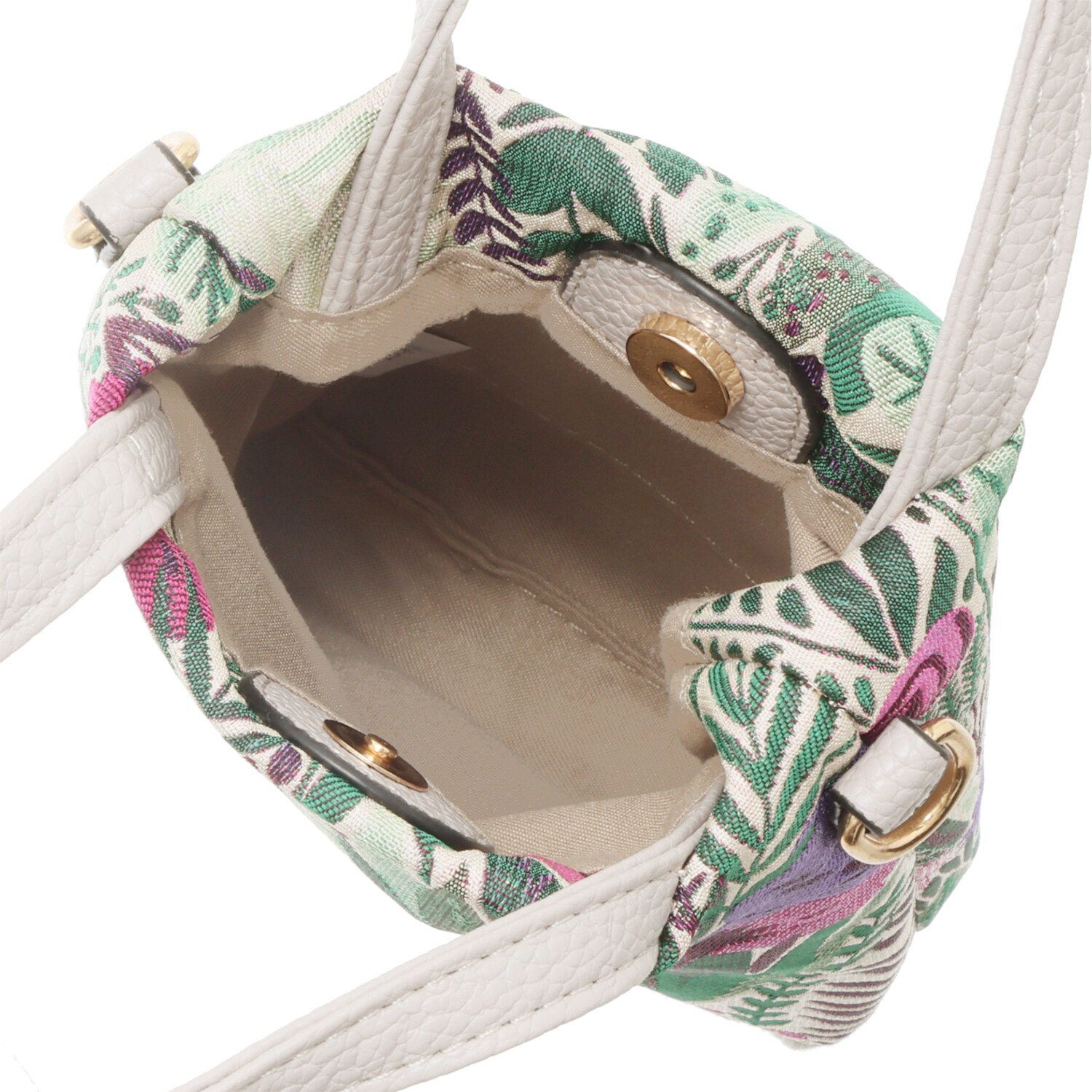 ラルジュ ボタニカルジャガード スマホショルダーバッグ