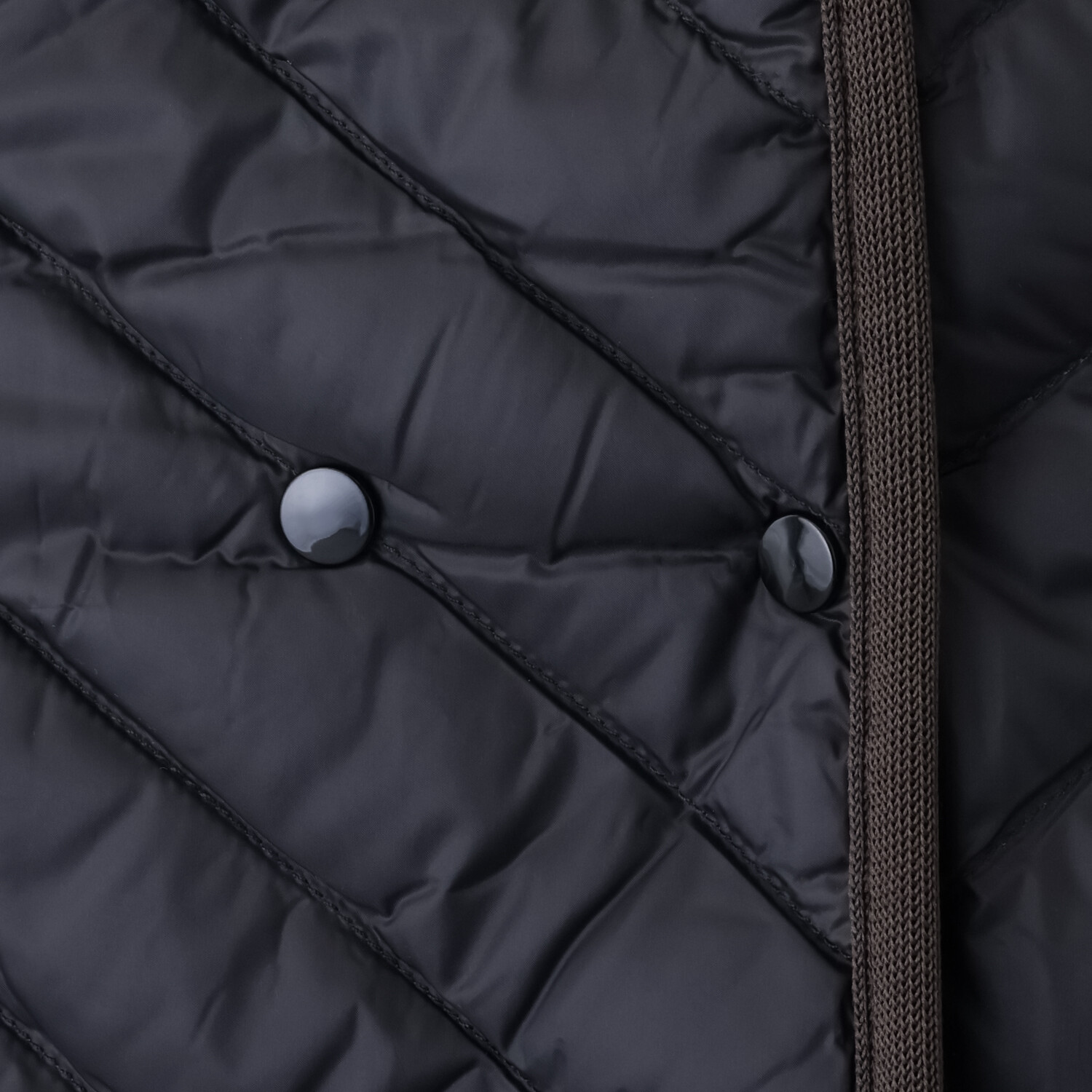 アンリック　オー　ブルー ウルトラ軽量ダウン 襟アレンジ パイピングアクセント コート