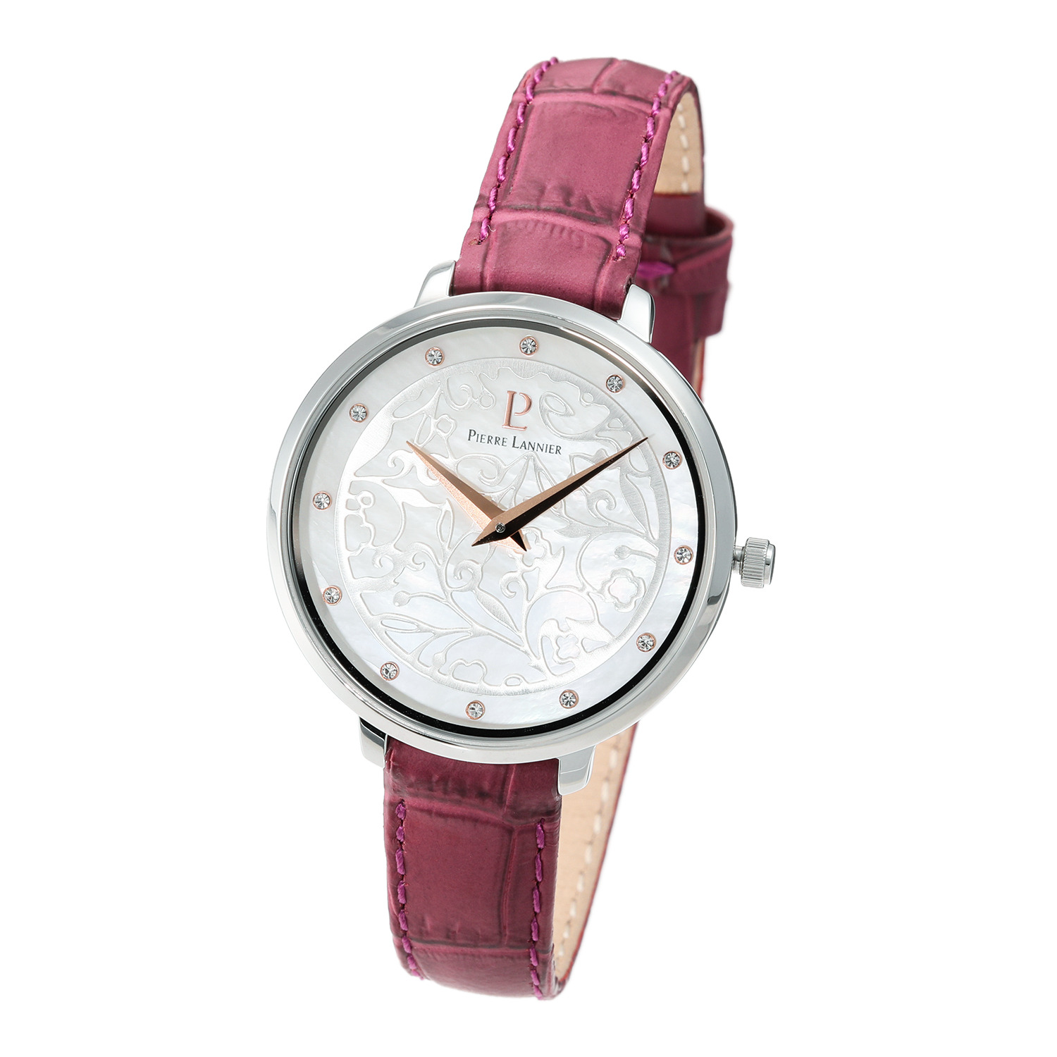 ピエール・ラニエ 着せ替えベルト付 ボタニカルレースデザイン ウォッチ “エオリア”