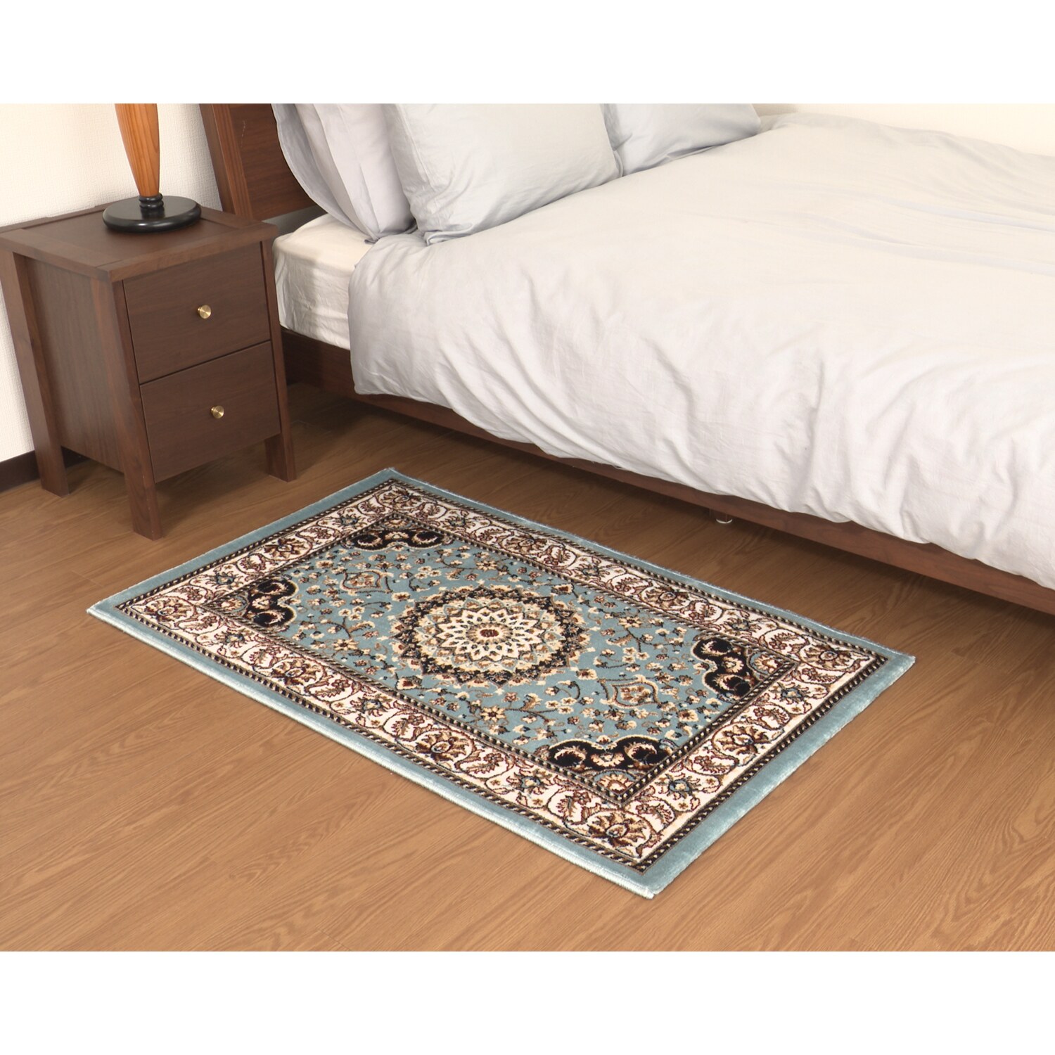 エジプト製 手触りやわらか ウィルトン織 ペルシャンデザイン カーペット “ラホール” ＜６７×１１０ｃｍ＞