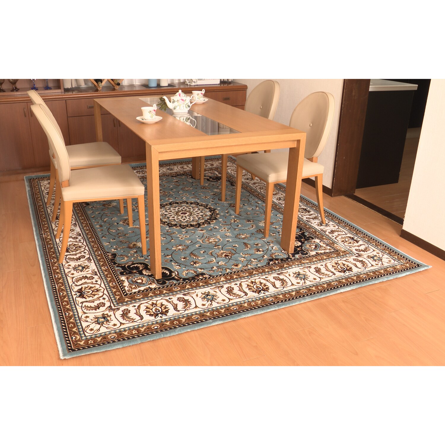 エジプト製 手触りやわらか ウィルトン織 ペルシャンデザイン カーペット “ラホール” ＜２００×２５０ｃｍ＞