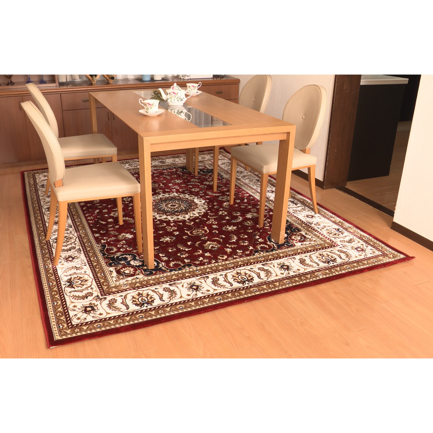 エジプト製 手触りやわらか ウィルトン織 ペルシャンデザイン カーペット “ラホール” ＜２００×２５０ｃｍ＞