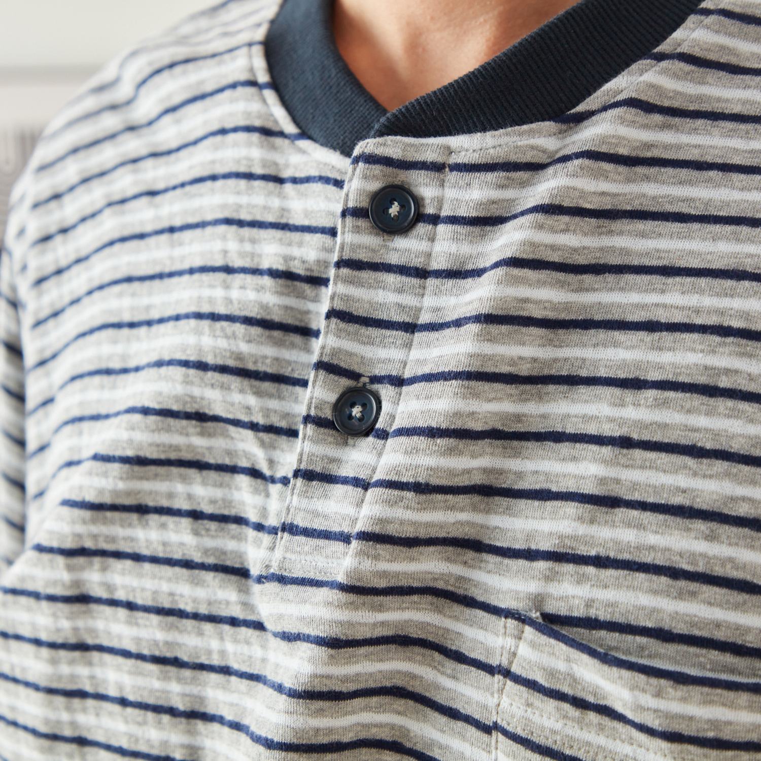 ＷＩＮＤ 接結天竺編 ハート×ボーダー柄 パジャマ ＜メンズ＞